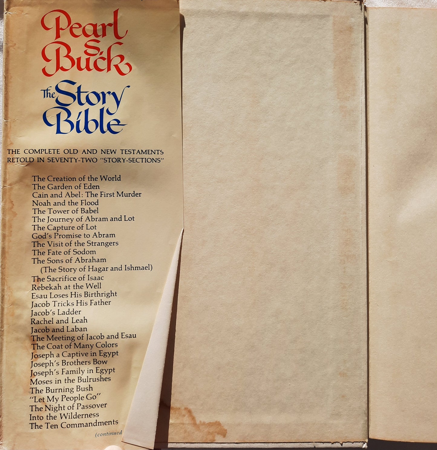 The Story Bible by Pearl S. Buck (Good, 1971, HC, 526 pages, Bartholomew House First Edition)