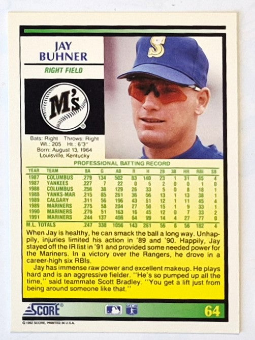 Scott Bailes California Angels Relief Pitcher 1992 Score #331 Baseballkarte (Exzellent)