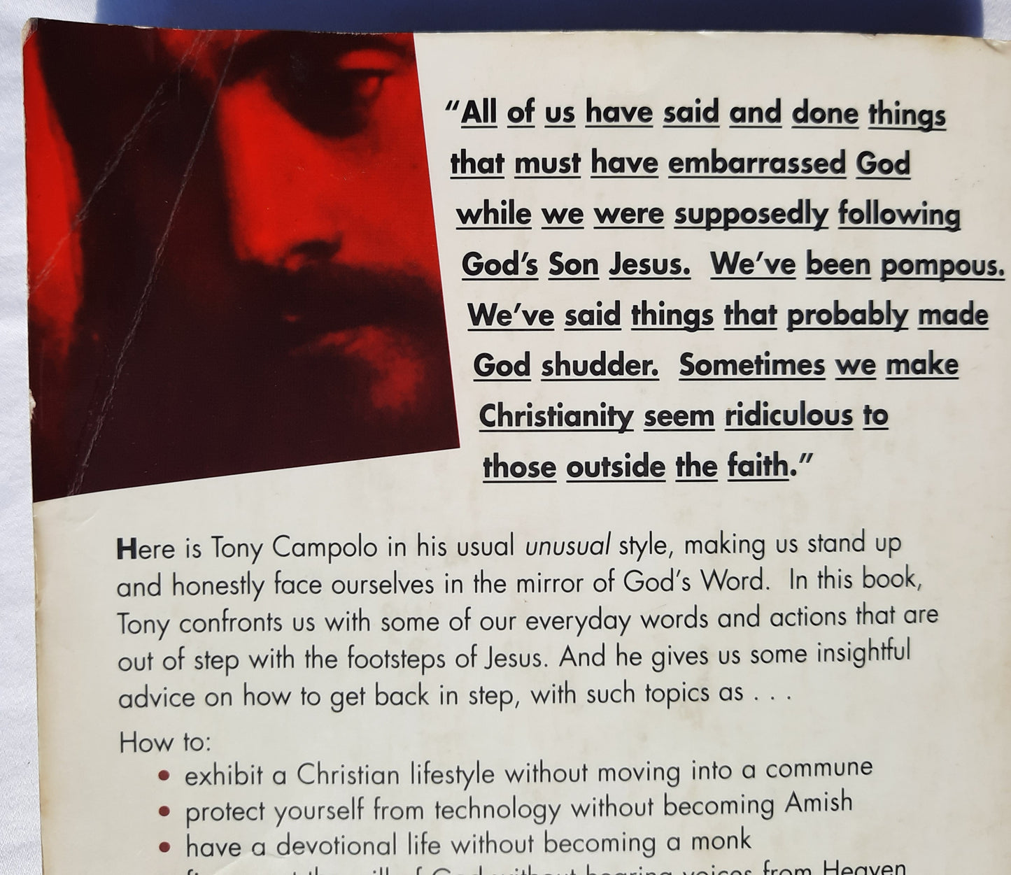 Following Jesus Without Embarrassing God by Tony Campolo (Good, 1997, Pbk, 276 pages, Word Publishing)