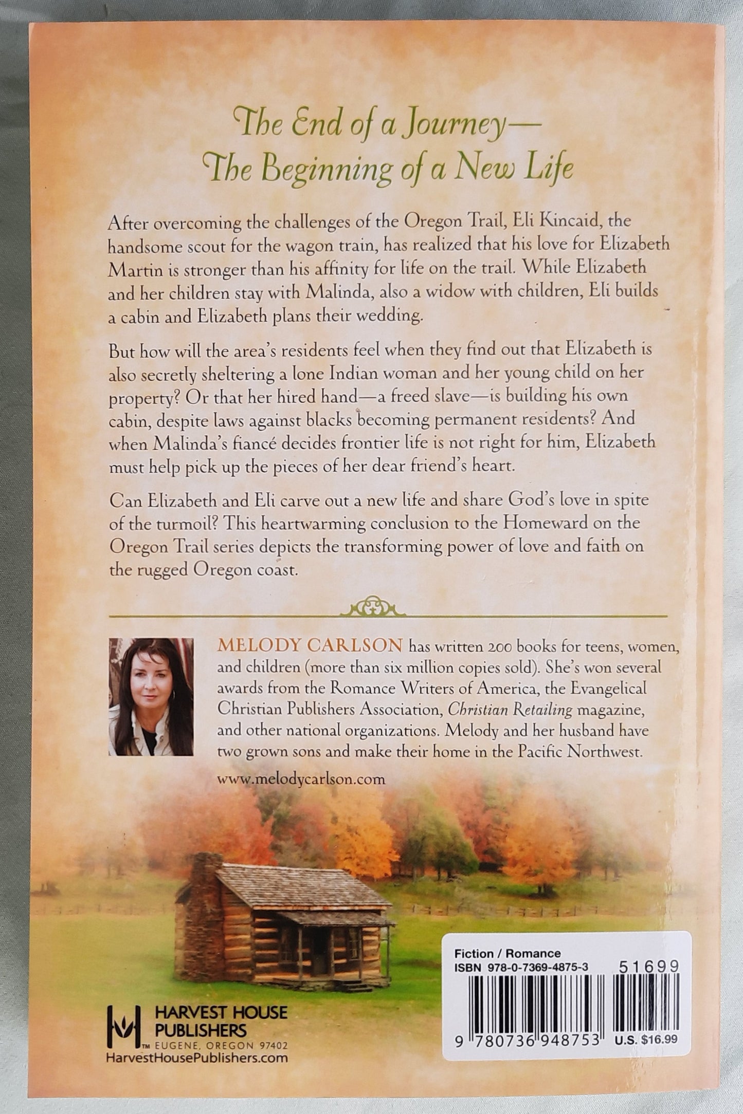 A Home at Trail's End by Melody Carlson (Homeward on the Oregon Trail #3, New, 2013, Pbk, 329 pages, Harvest House)