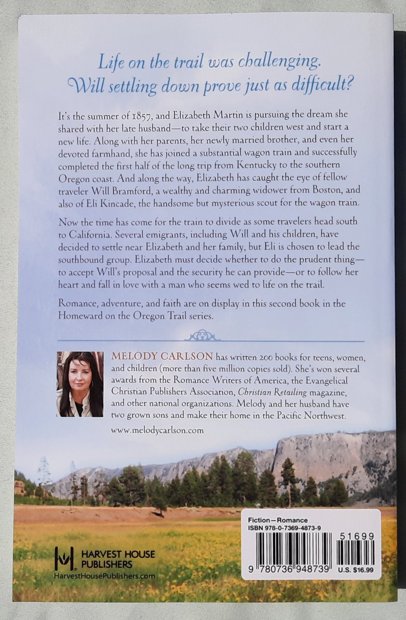 A Dream for Tomorrow by Melody Carlson (Homeward on the Oregon Trail #2, New, 2013, Pbk, 301 pages, Harvest House)