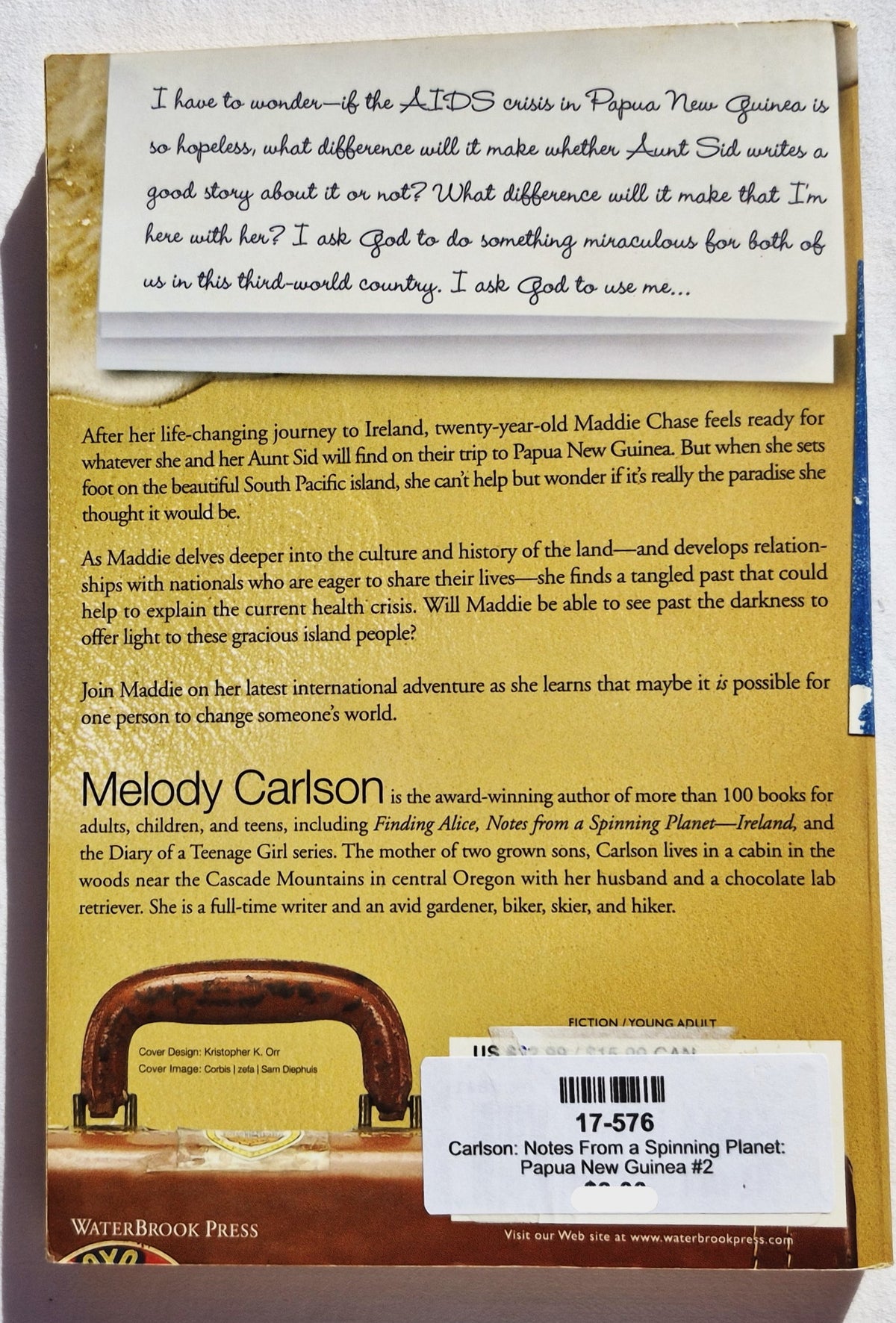 Notes From a Spinning Planet: Papua-Neuguinea #2 von Melody Carlson (Sehr gut, 2007, Pbk, 231 Seiten, Waterbrook)