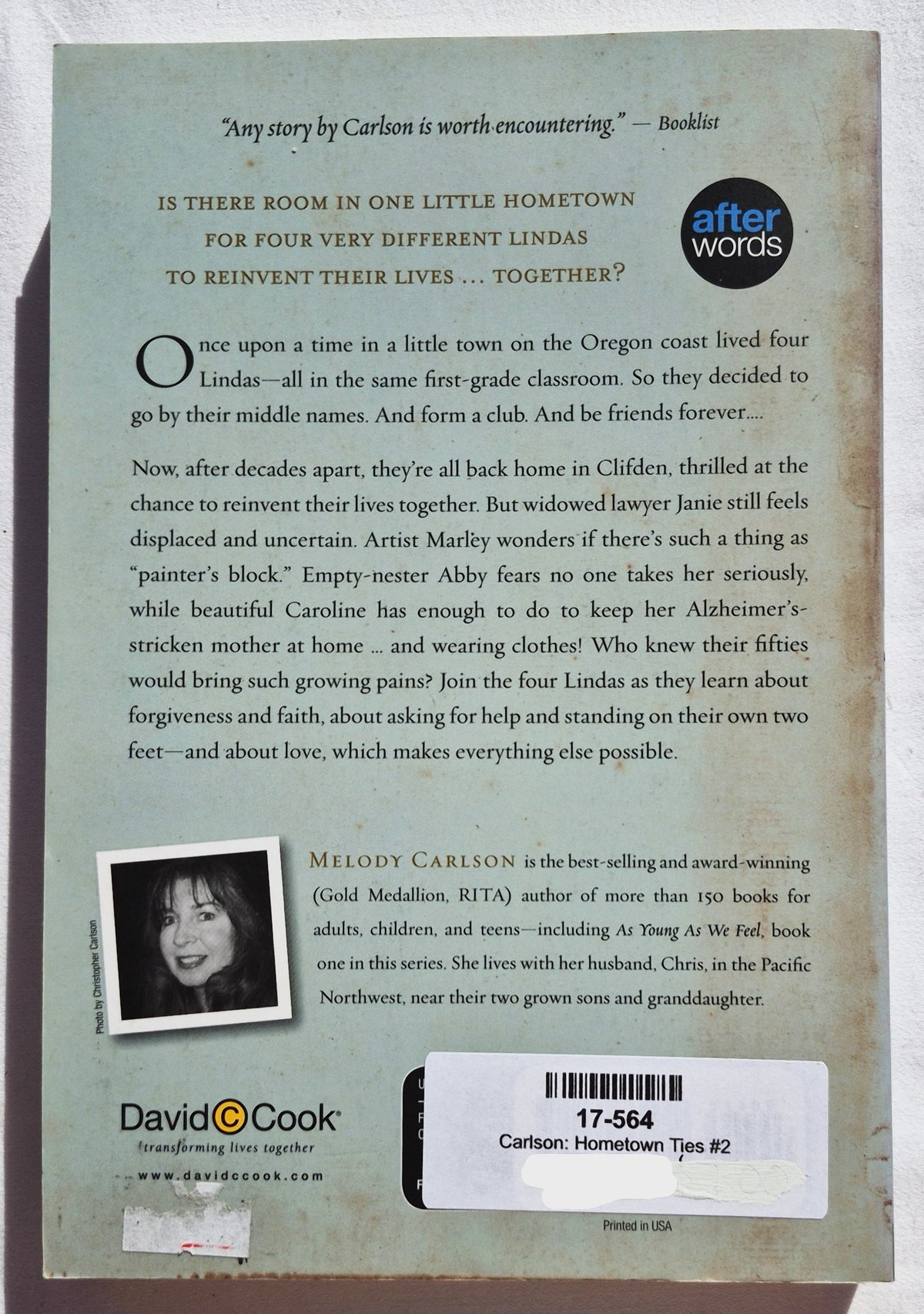 Hometown Ties #2 by Melody Carlson (The Four Lindas, Very good, Pbk, 2010, 326 pages, David C. Cook)