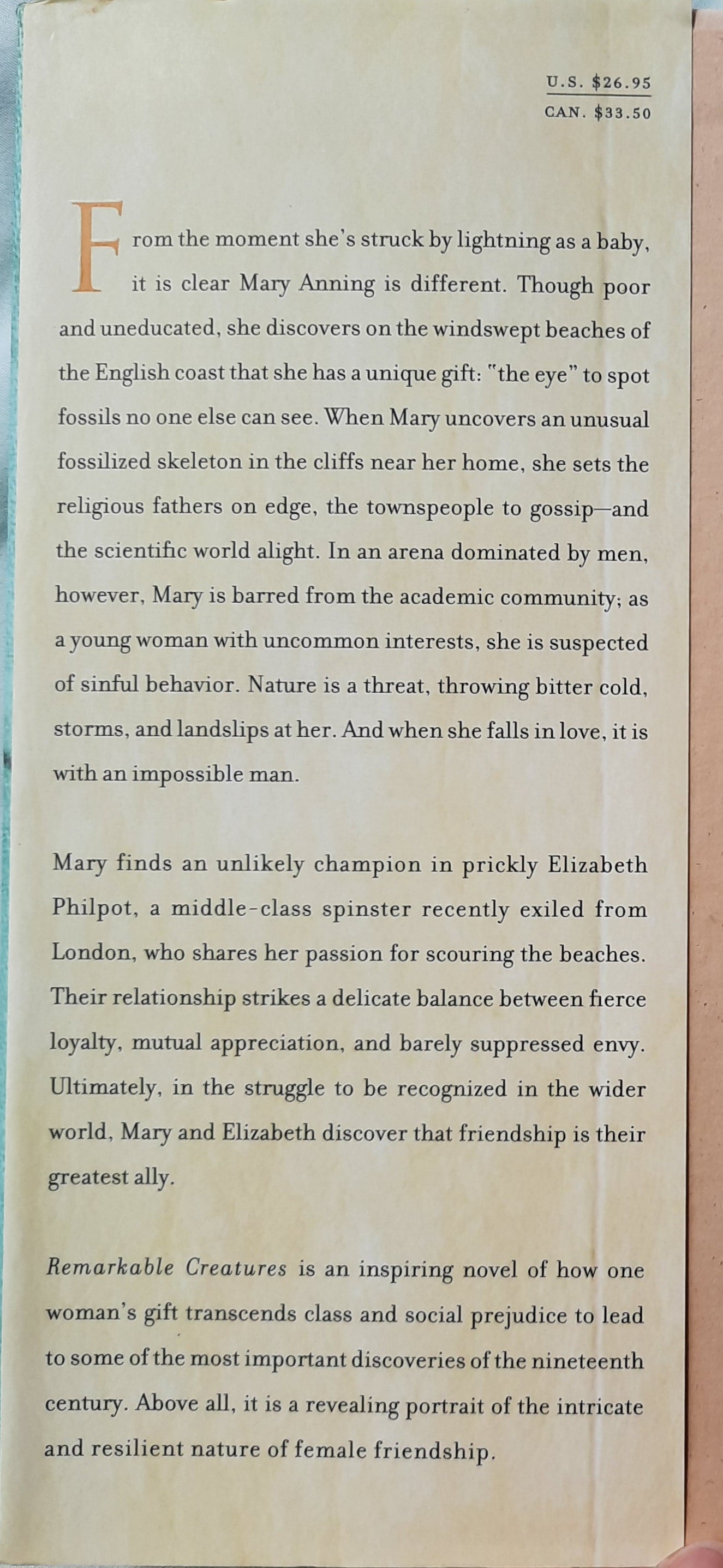 Remarkable Creatures by Tracy Chevalier (Very good, 2010, HC, 312 pages, Dutton)