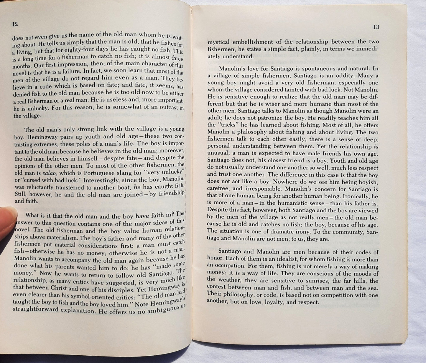 The Old Man and the Sea by Ernest Hemingway (Good, 1973, Pbk, 64 pages, Cliffs Notes)