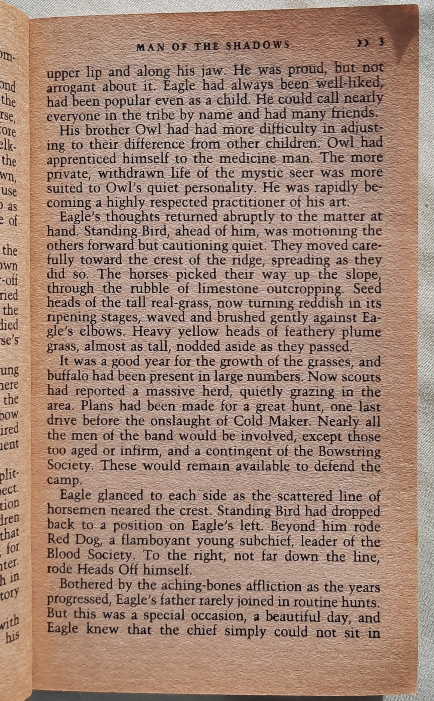 Man of the Shadows by Don Coldsmith (The Spanish Bit Saga #5, Good, 1988, Pbk, 197 pages, Bantam Books)
