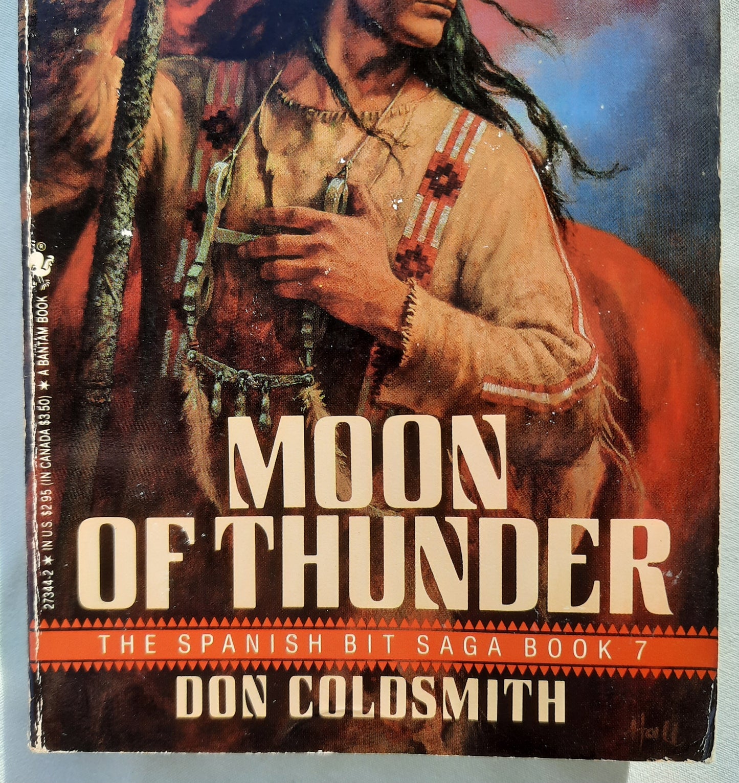 Moon of Thunder by Don Coldsmith (The Spanish Bit Saga #7, Good, 1988, Pbk, 180 pages, Bantam Books)