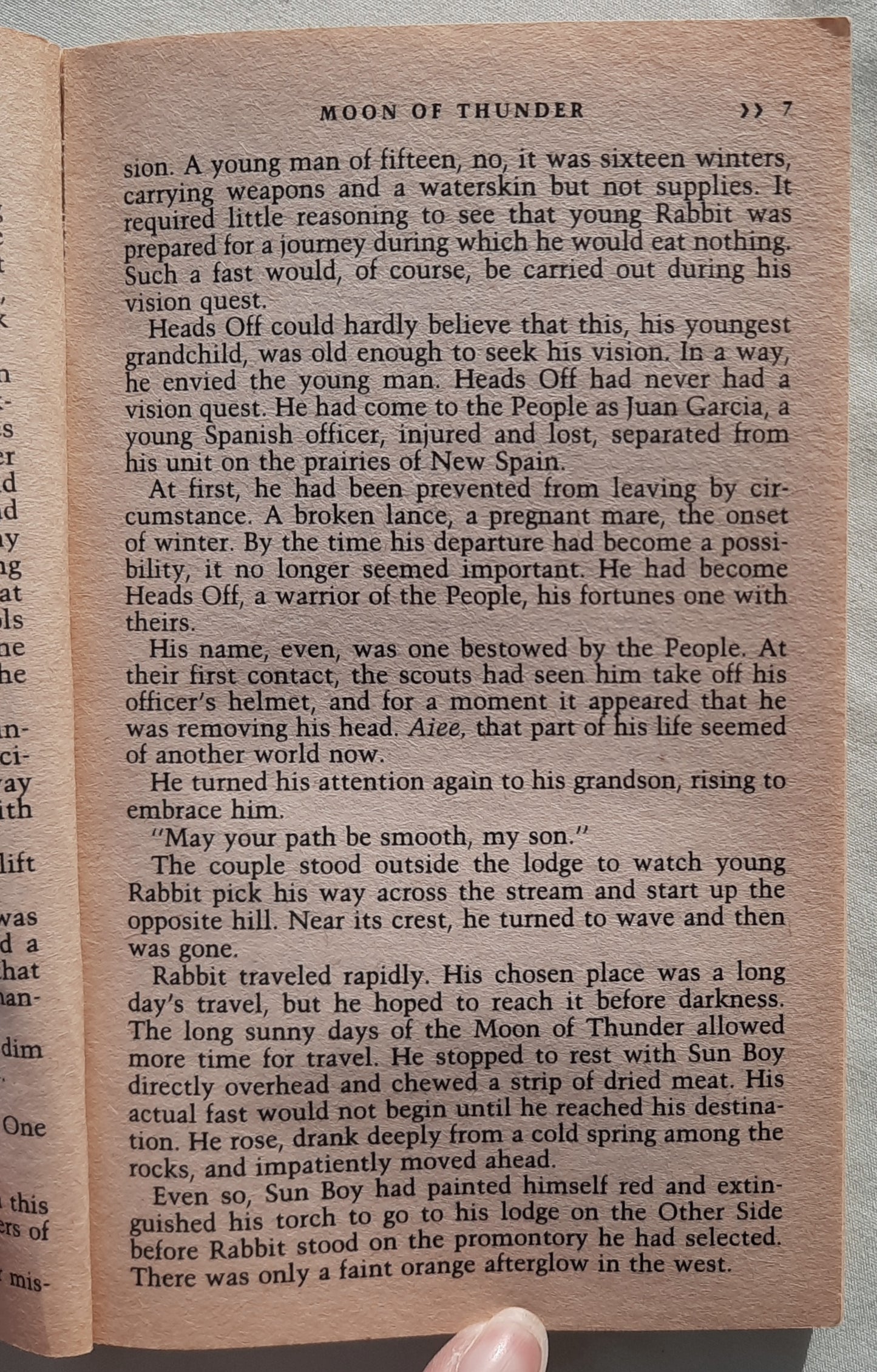 Moon of Thunder by Don Coldsmith (The Spanish Bit Saga #7, Good, 1988, Pbk, 180 pages, Bantam Books)