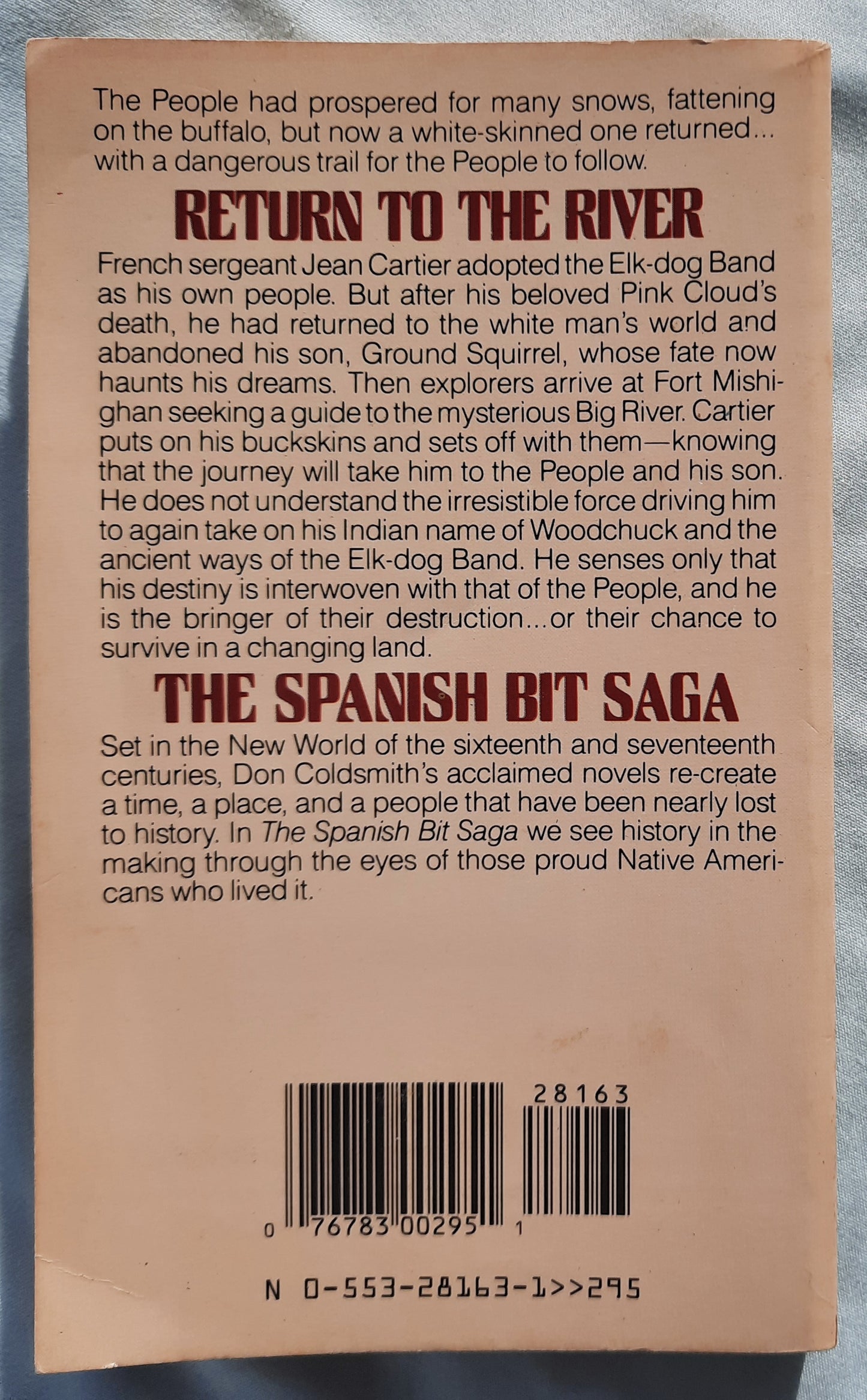 Return to the River by Don Coldsmith (The Spanish Bit Saga #11, Good, 1989, Pbk, 180 pages, Bantam Books)