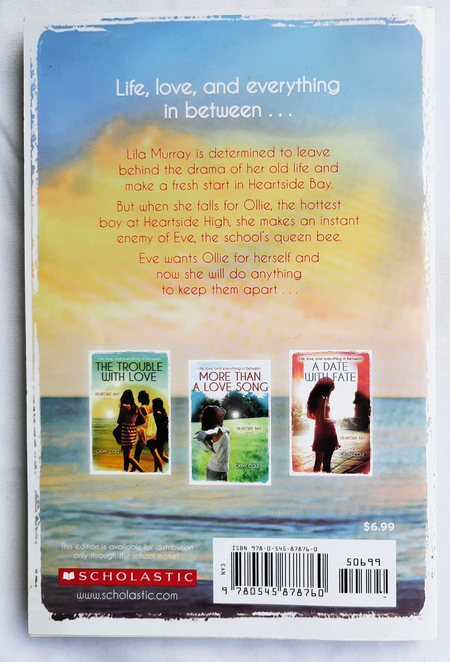 The New Girl by Cathy Cole (Heartside Bay #1, Very good, 2015, Pbk, 218 pages, Scholastic)