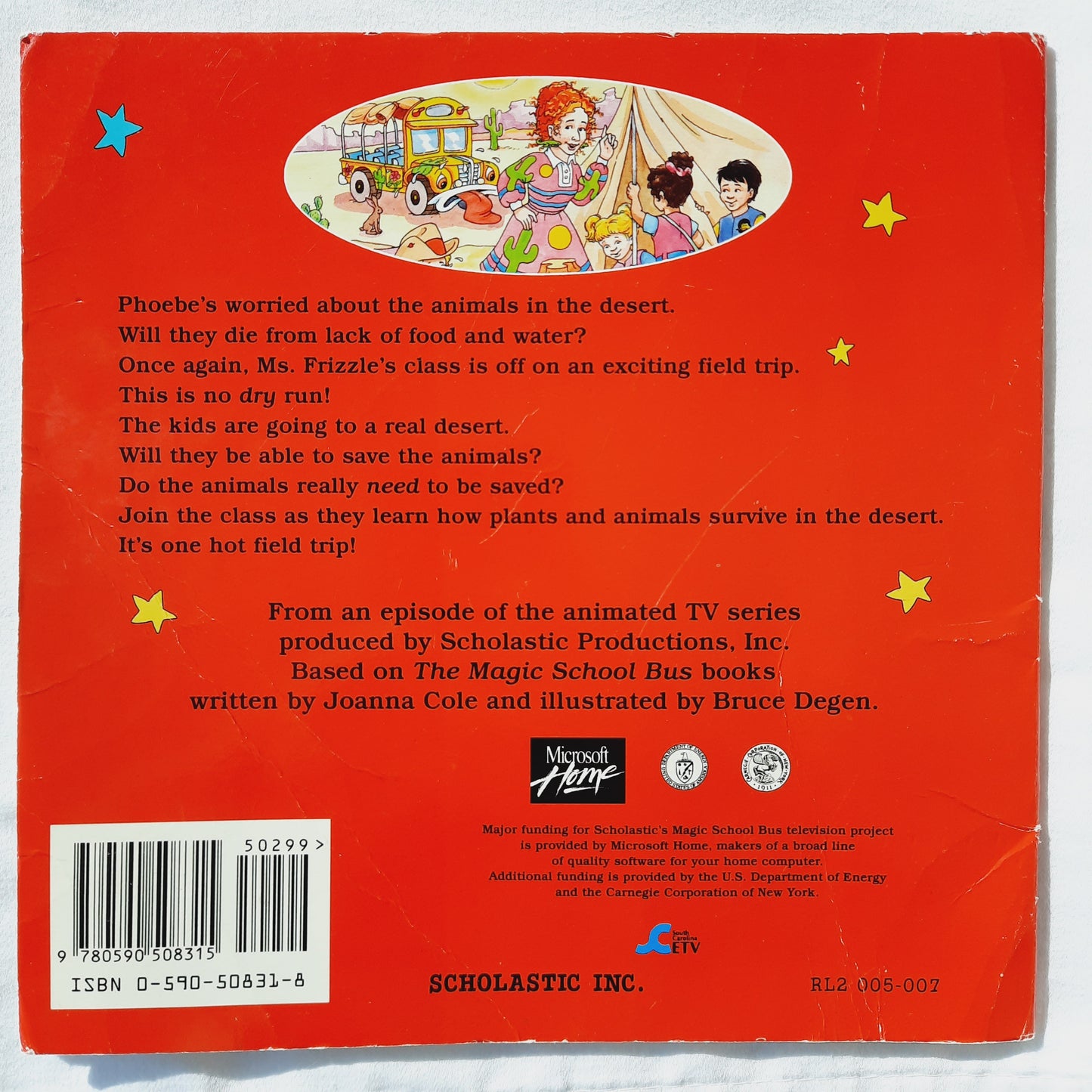 The Magic School Bus Gets All Dried Up by Joanna Cole (Acceptable, 1996, Pbk, 32 pages, Scholastic)