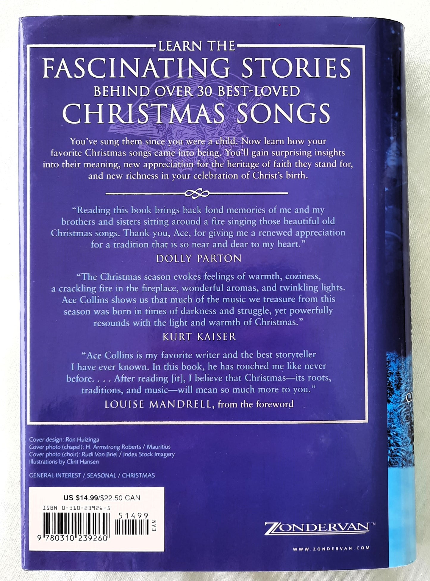 Stories Behind the Best-Loved Songs of Christmas by Ace Collins (Very good, 2001, HC, 192 pages, Zondervan)