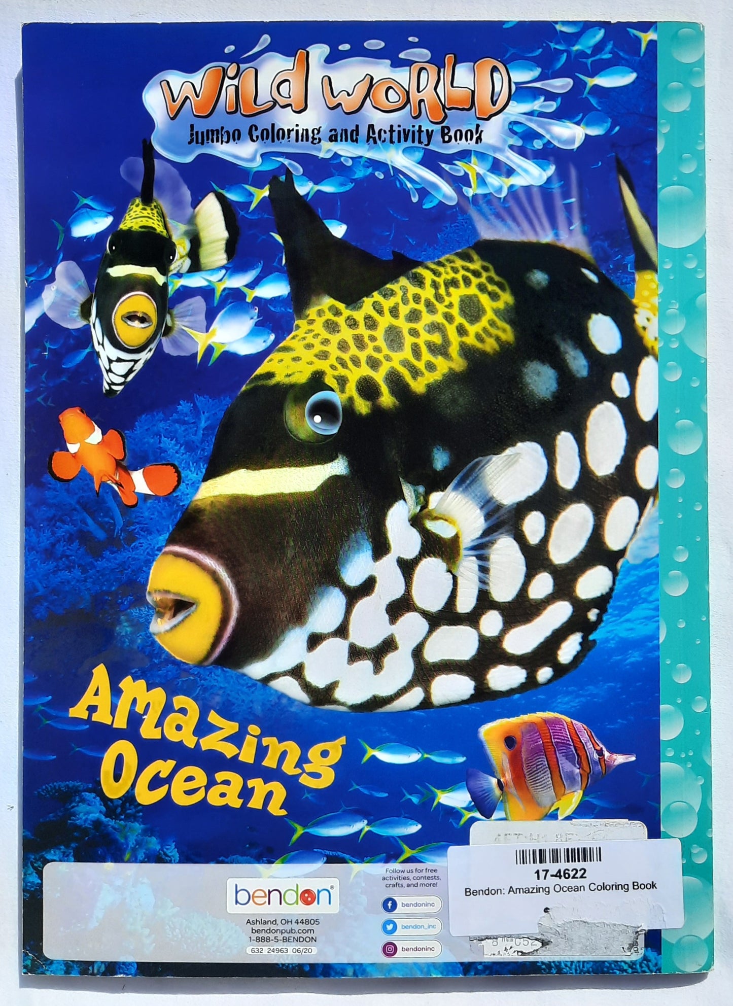 Wild World Jumbo Coloring and Activity Book: Amazing Ocean by Bendon (Like New, 80 pages)