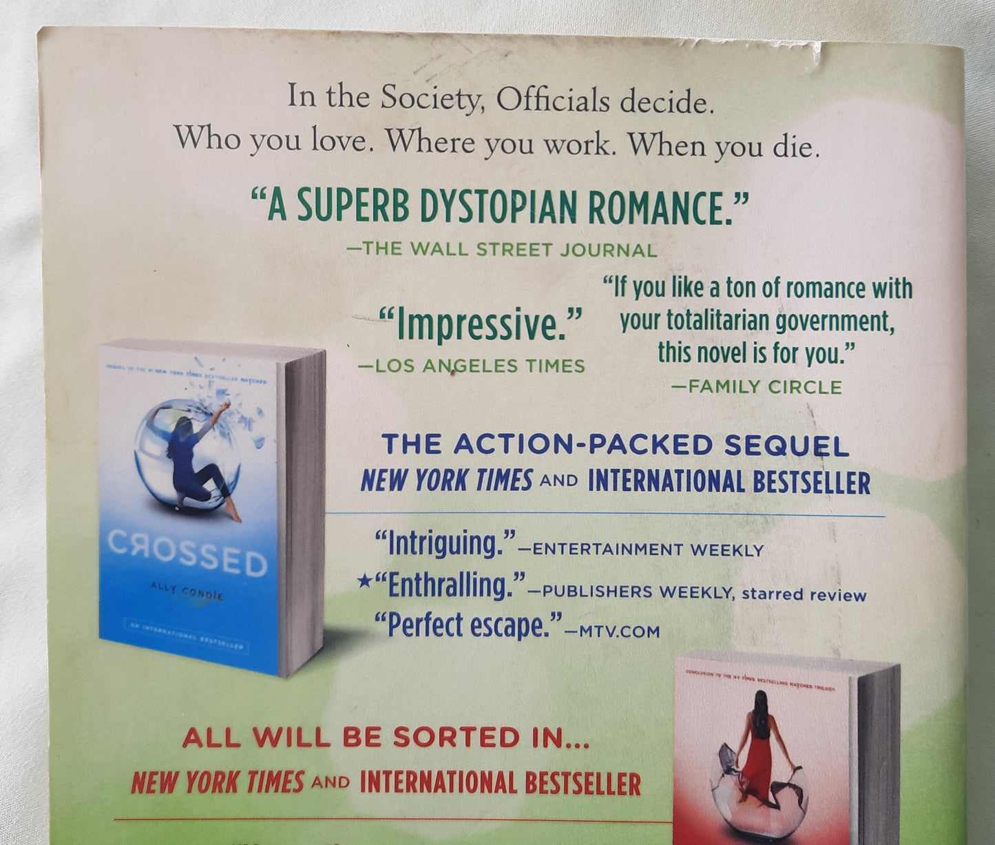 Matched by Ally Condie (Matched #1, Very good, 2011, Pbk, 416 pages, Speak/Penguin)