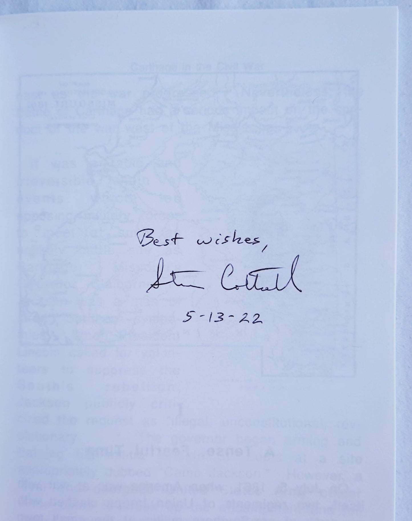 The Battle of Carthage and Carthage in the Civil War (RARE, Very good, 1990, Pbk, Signed by Author)