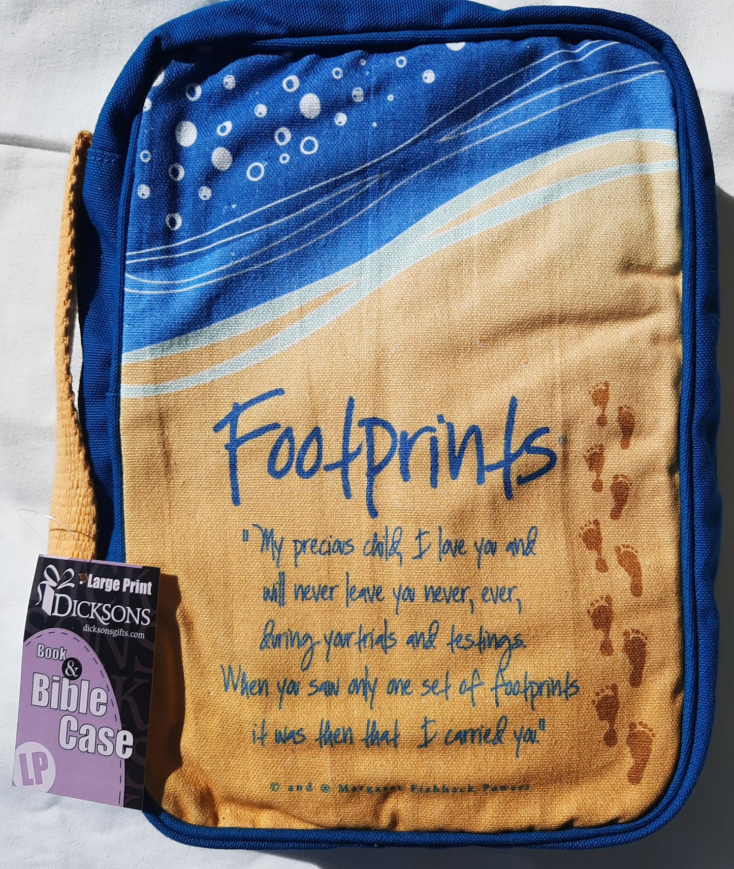 Bible Cover: Footprints Poem by Dicksons (New, Extra Large 7.25 in x 10.5 in x 2.5 in)