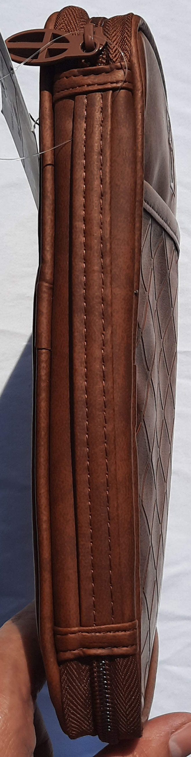 Bible Cover: Man of God (New, Natural Brown, Vinyl, Small Size fits 6 1/2"x9"x1", Dicksons)