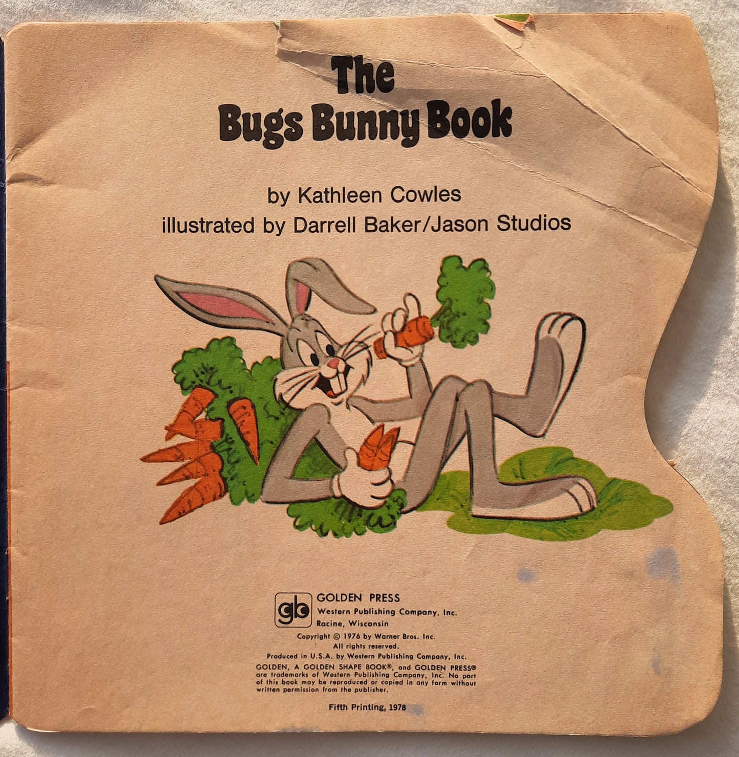 The Bugs Bunny Book by Kathleen Cowles (A Golden Shape Book, Good, 1978, Pbk, 24 pages, Western Publishing)