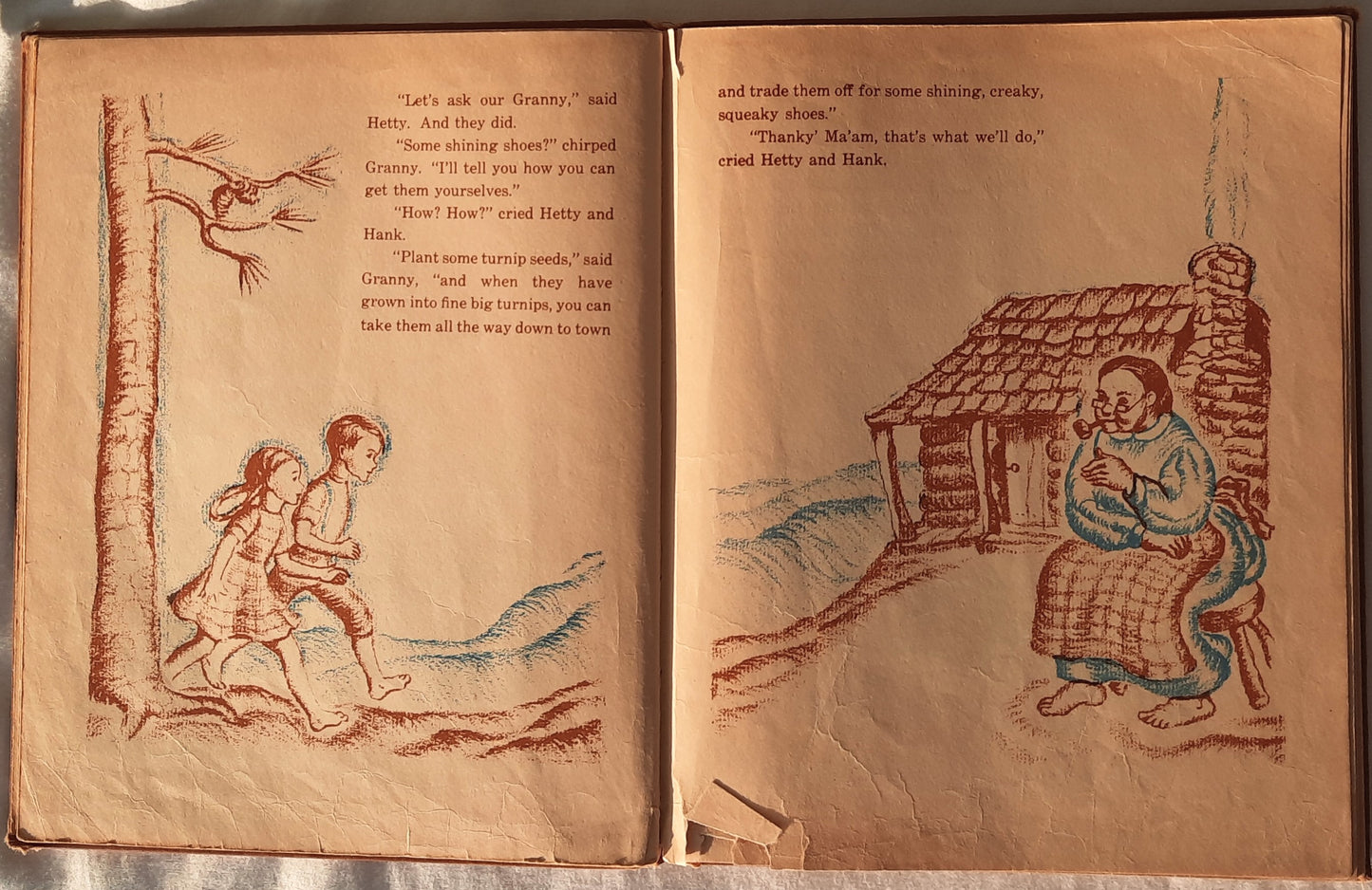 Down Down the Mountain by Ellis Credle (Acceptable, 1934, HC, 45 pages, Cadmus Books/Thomas Nelson & Sons)