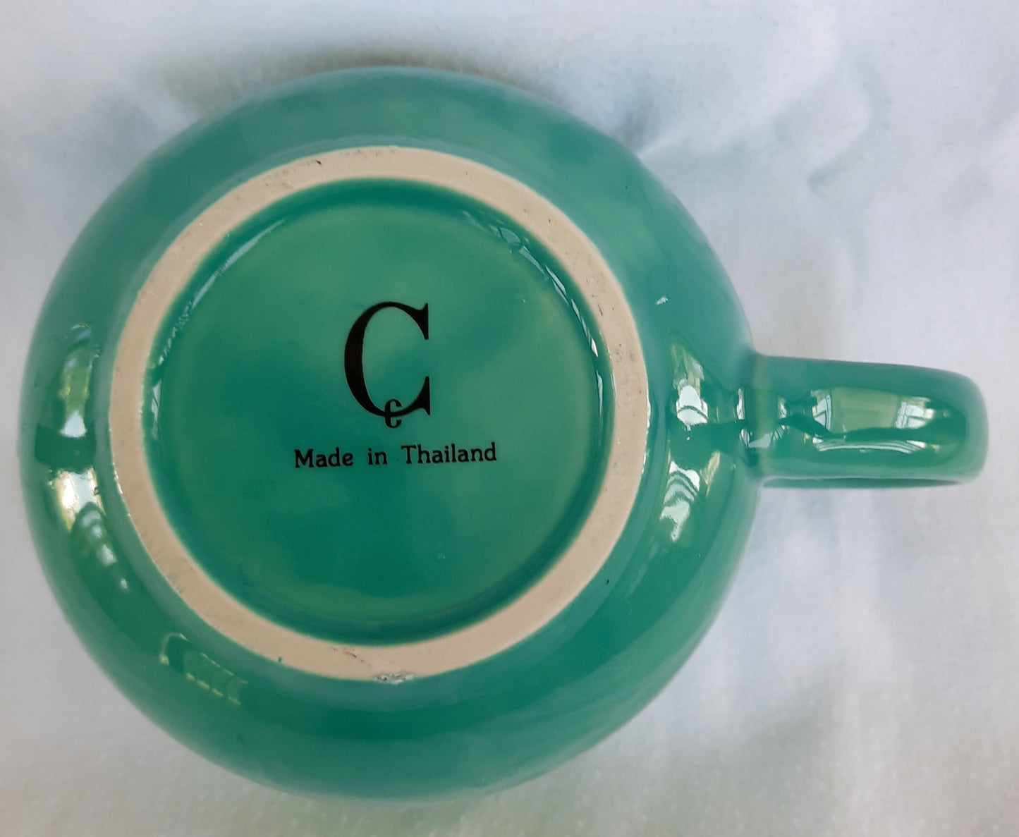 Color Connection Tea Mug Cup by Montgomery Ward (Very good, Teal/Turquoise Color, Vintage)