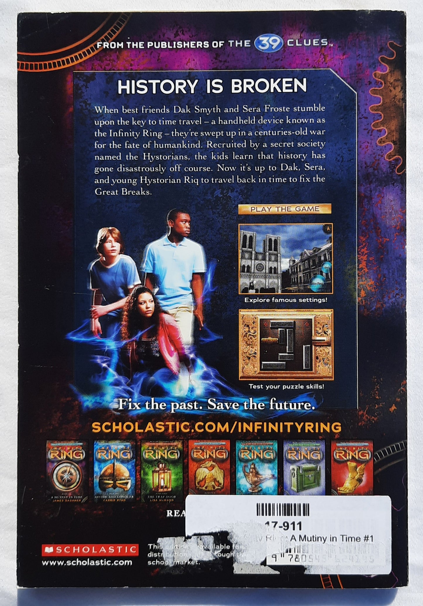 Infinity Ring: A Mutiny in Time #1 by James Dashner (Very good, 2015, Pbk, 192 pages, Scholastic)