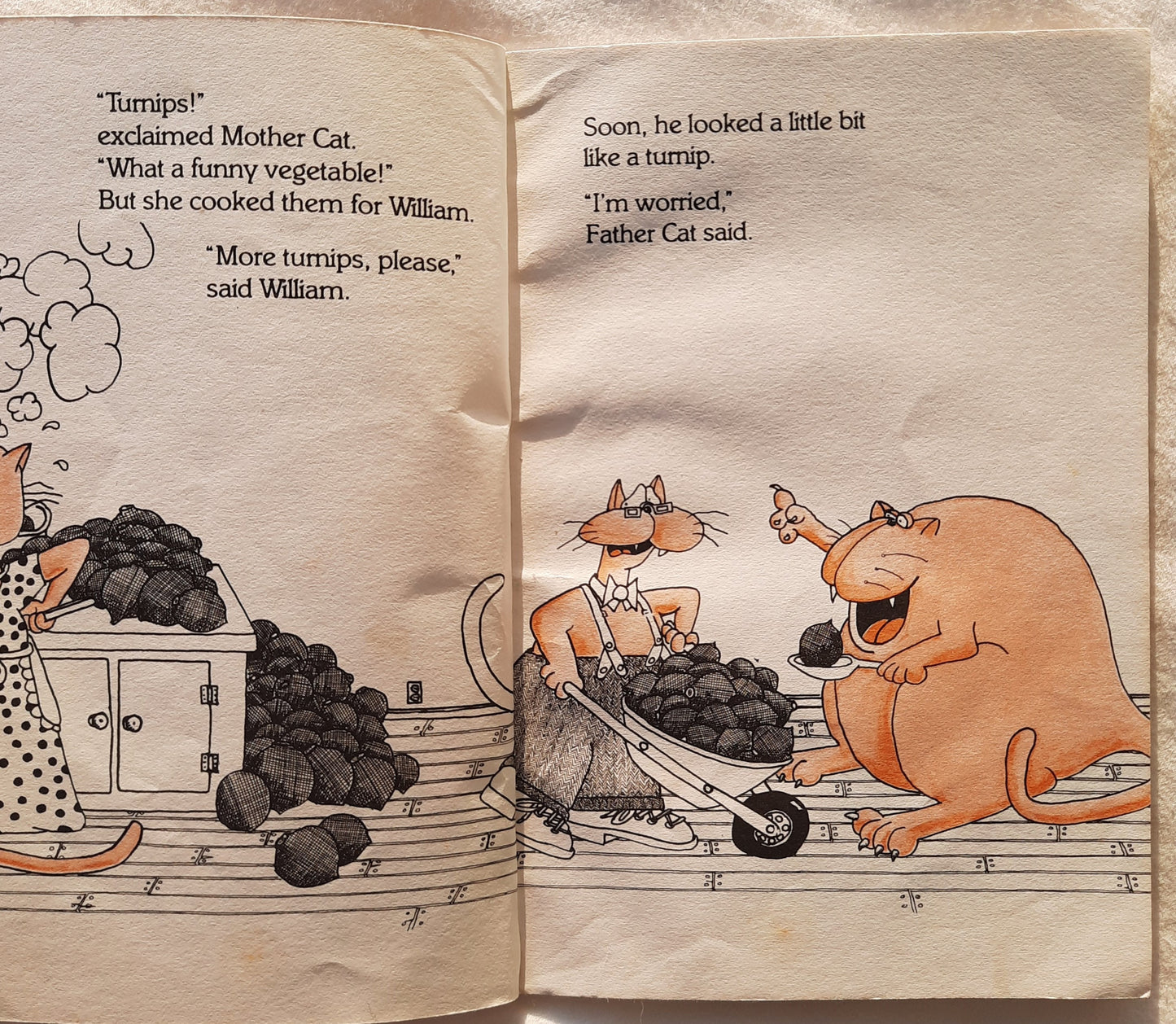 The 300 Pound Cat by Rosamond Dauer; Skip Morrow (Good, 1983, Pbk, 32 pages, Avon Camelot Books)