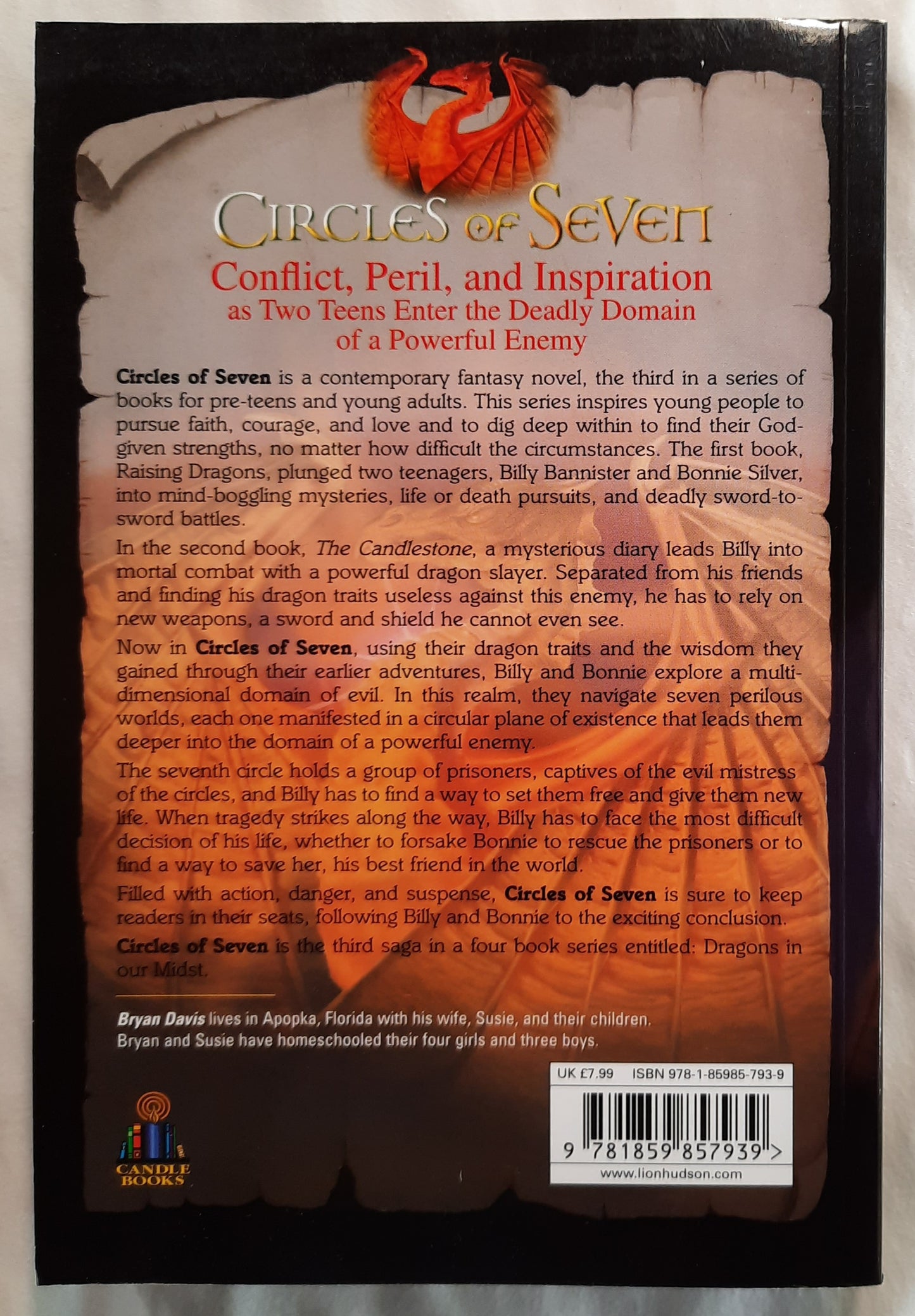 Circles of Seven #3 by Bryan Davis (Dragons in Our Midst, New, 2009, PBk, 439 pages, Candle Books)