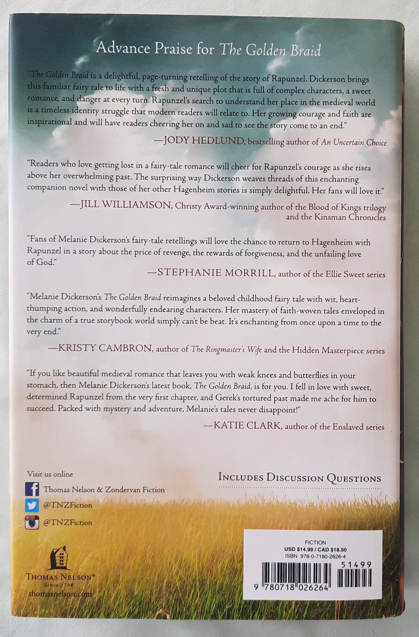 The Golden Braid by Melanie Dickerson (Fairy Tale Romance #6, Very good, 2015, HC, 308 pages, Thomas Nelson)