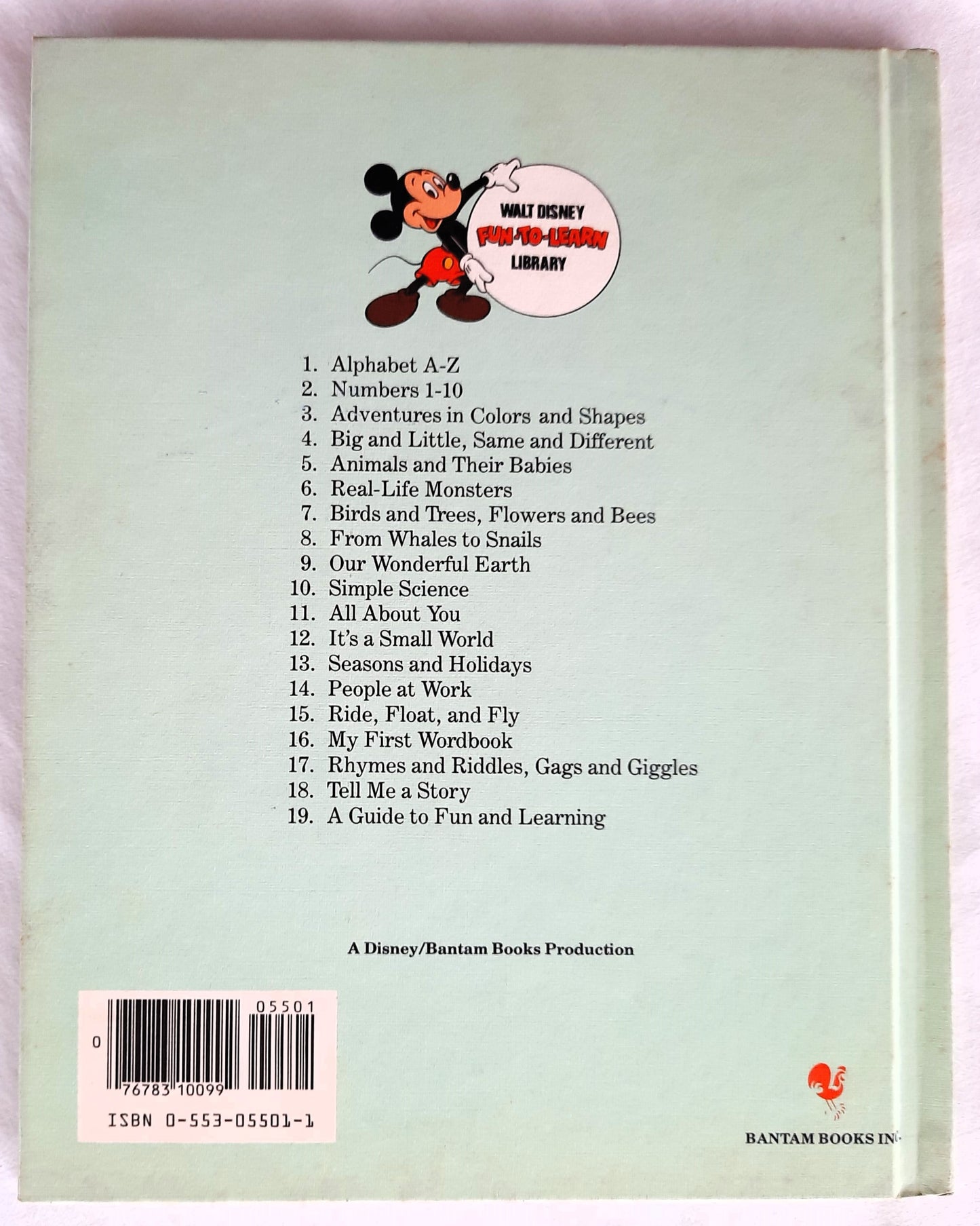 Walt Disney Alphabet A-Z Vol. 1 (Very Good, 1983, HC, 40 pages, Bantam Books)