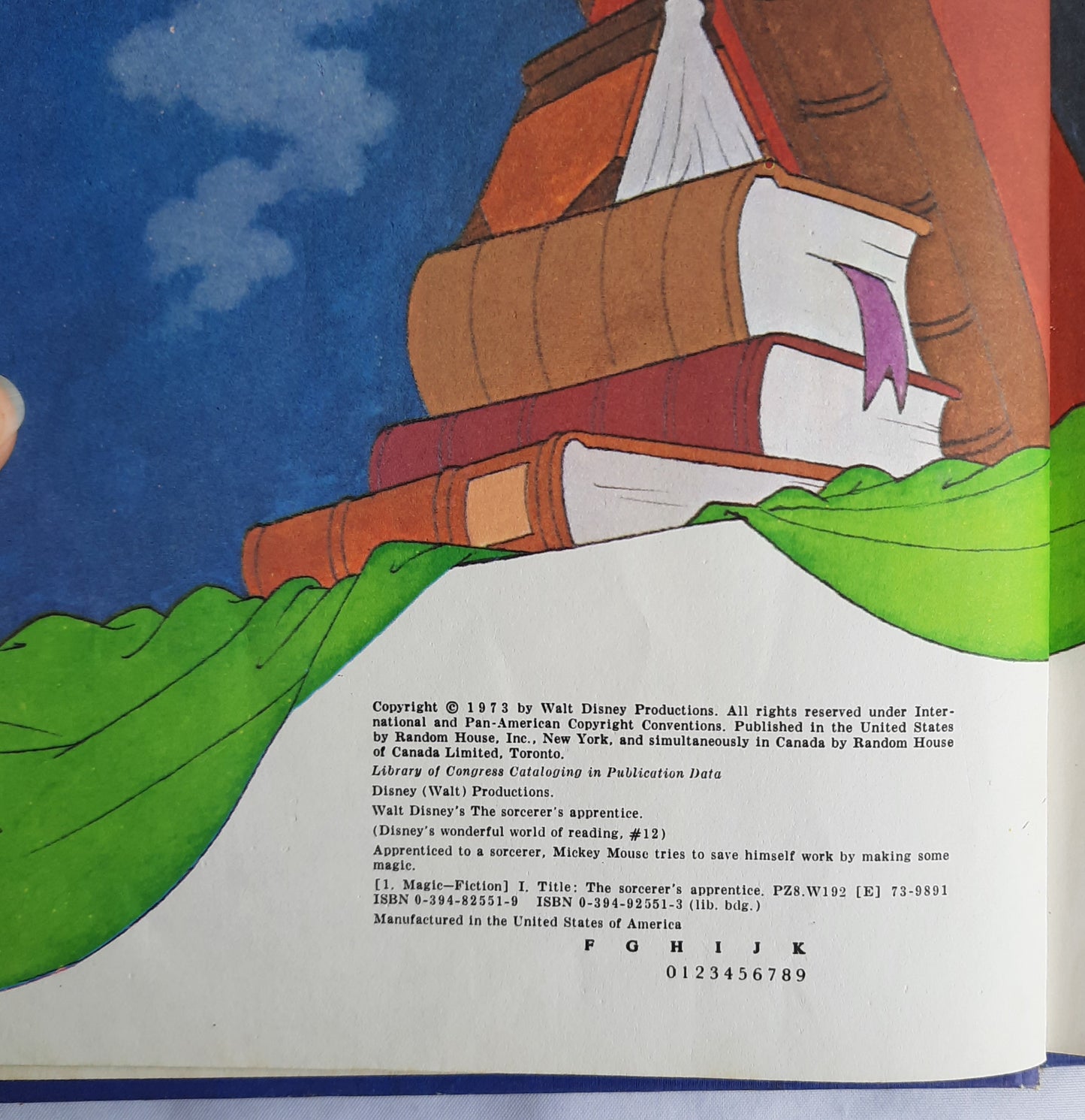 Walt Disney's The Sorcerer's Apprentice (Very good, 1973, HC, 46 pages, Random House)