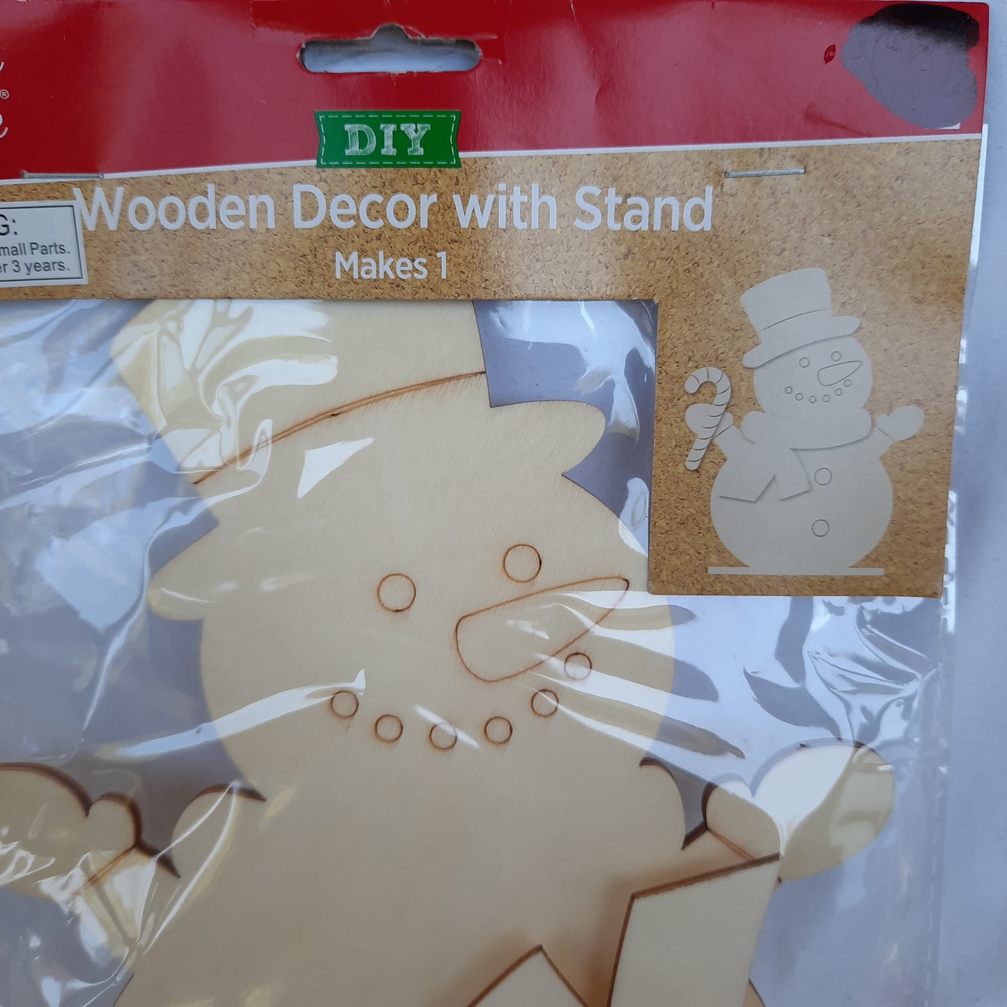 DIY Wooden Decor with Stand: Snowman (New, Holiday Style)