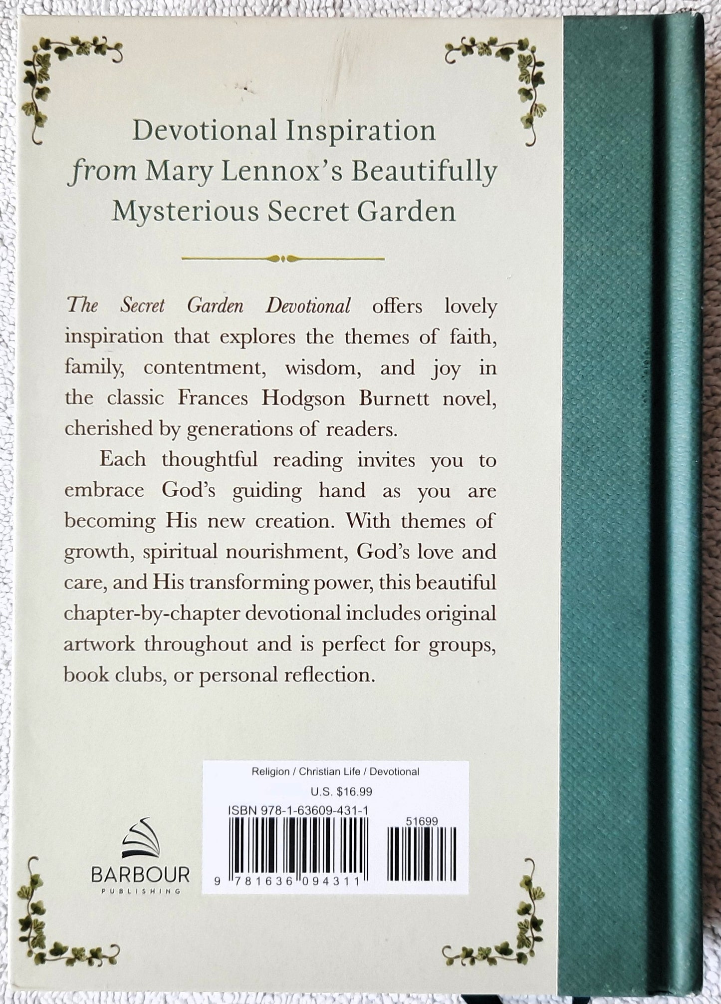 The Secret Garden Devotional: A Chapter-by-Chapter Companion to the Beloved Classic by Rachel Dodge (New, 2022, HC, 24 pages, Barbour)