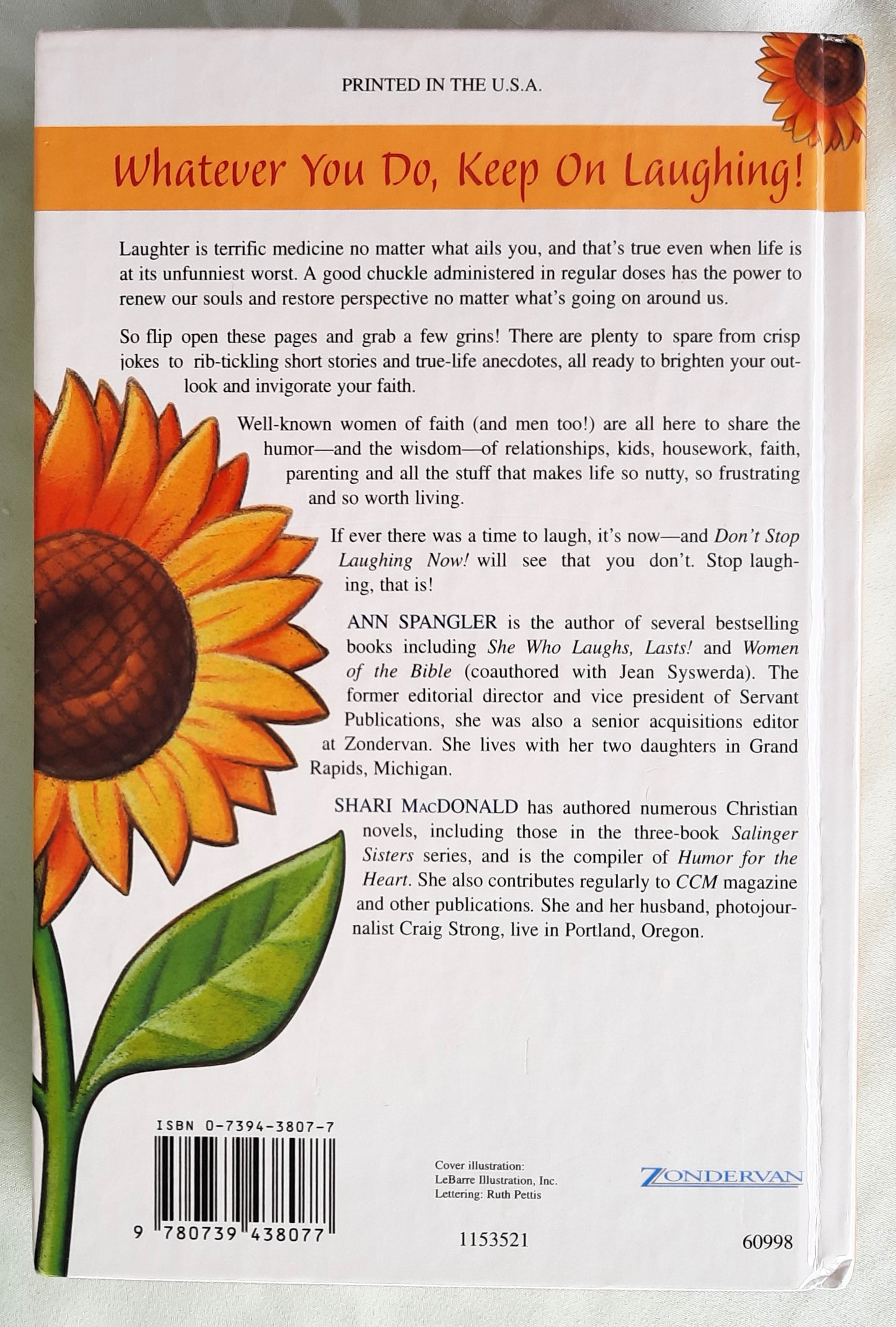 Don't Stop Laughing Now! and Look Who's Laughing! edited by Ann Spangler (Very Good, 2002, HC, 200 pages, Zondervan)