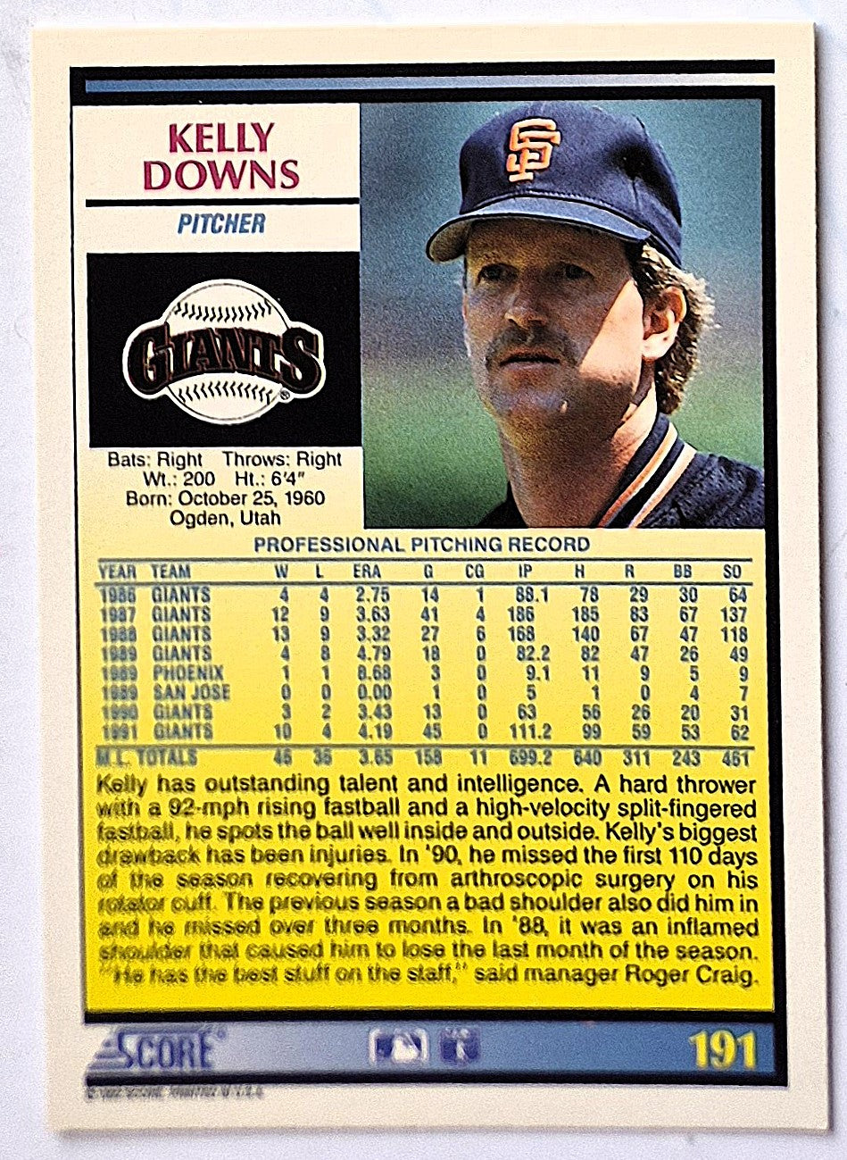 Scott Bailes California Angels Relief Pitcher 1992 Score #331 Baseballkarte (Exzellent)