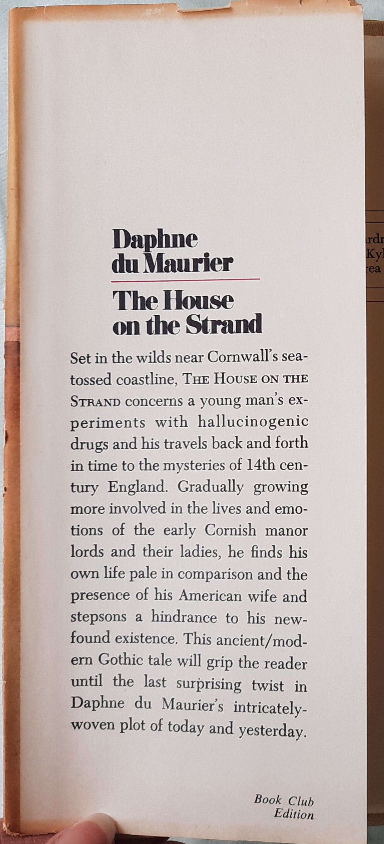 The House on the Strand by Daphne du Maurier (Very good, 1969, HC, 308 pages, Doubleday & Co.)