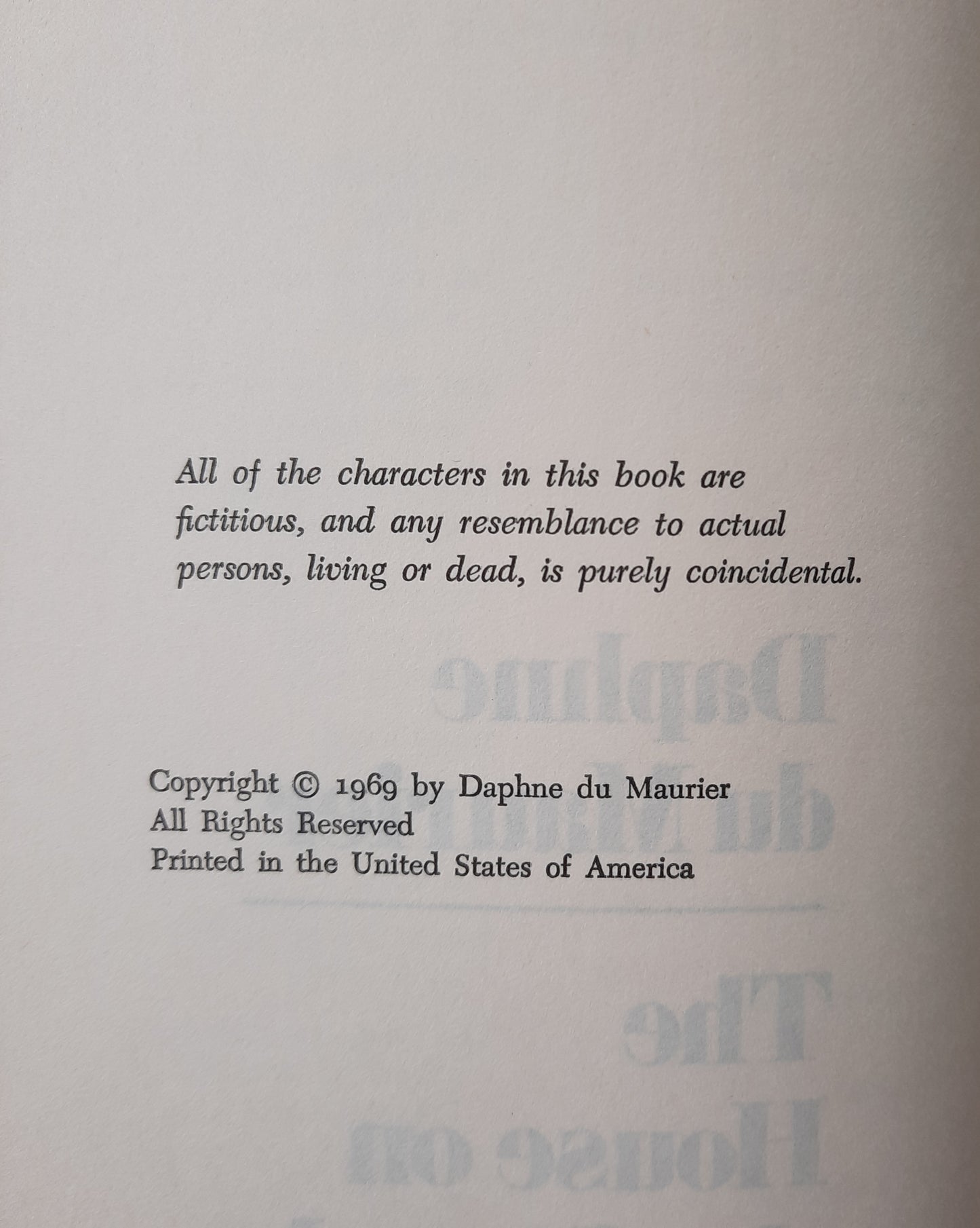 The House on the Strand by Daphne du Maurier (Very good, 1969, HC, 308 pages, Doubleday & Co.)