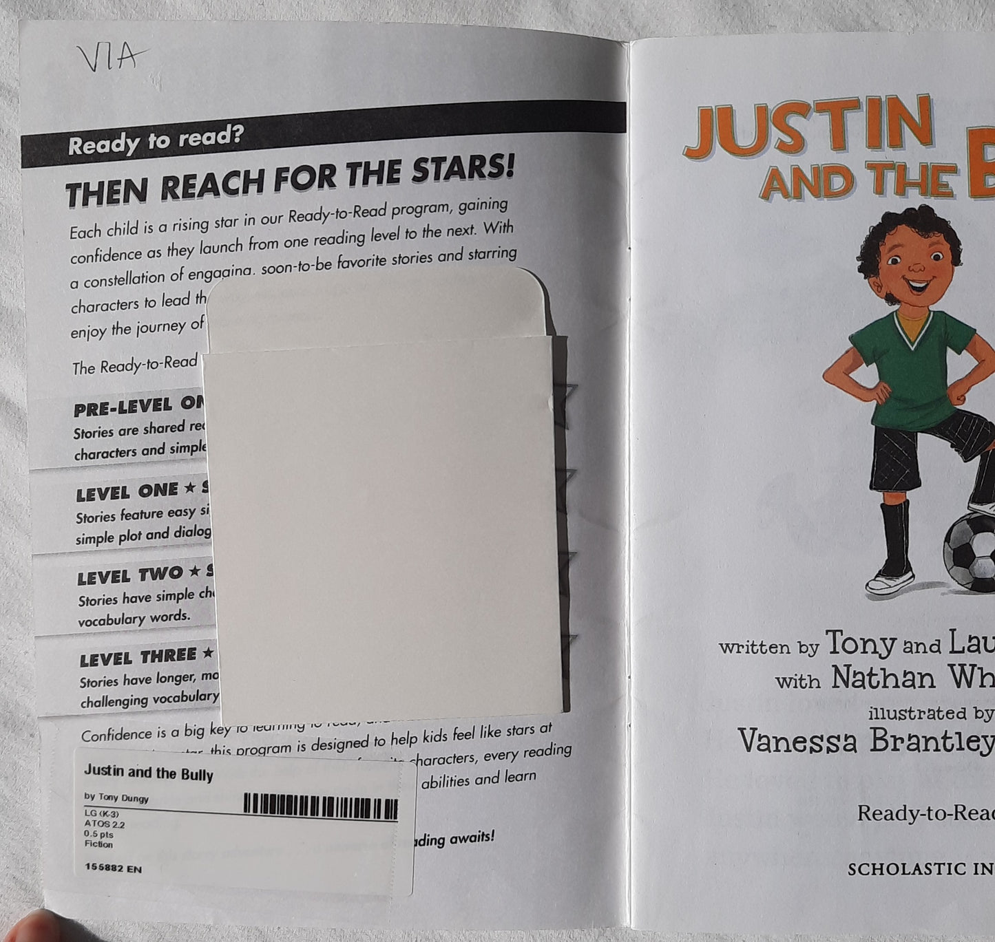 Justin and the Bully by Tony and Laren Dungy (Very good, 2013, Pbk, 32 pages, Scholastic Ready to Read Level Two)