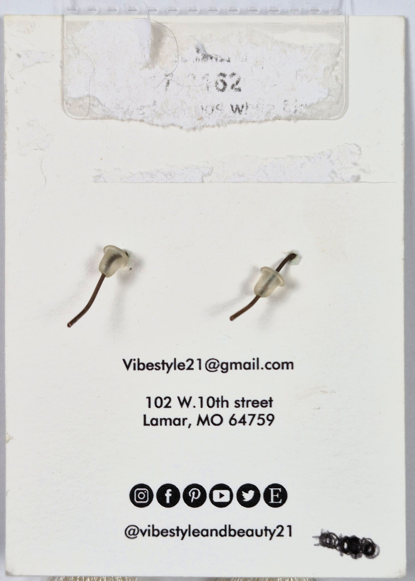 Earrings by Vibe Style white fringe with faux pearls in gold tone base (Brand New)