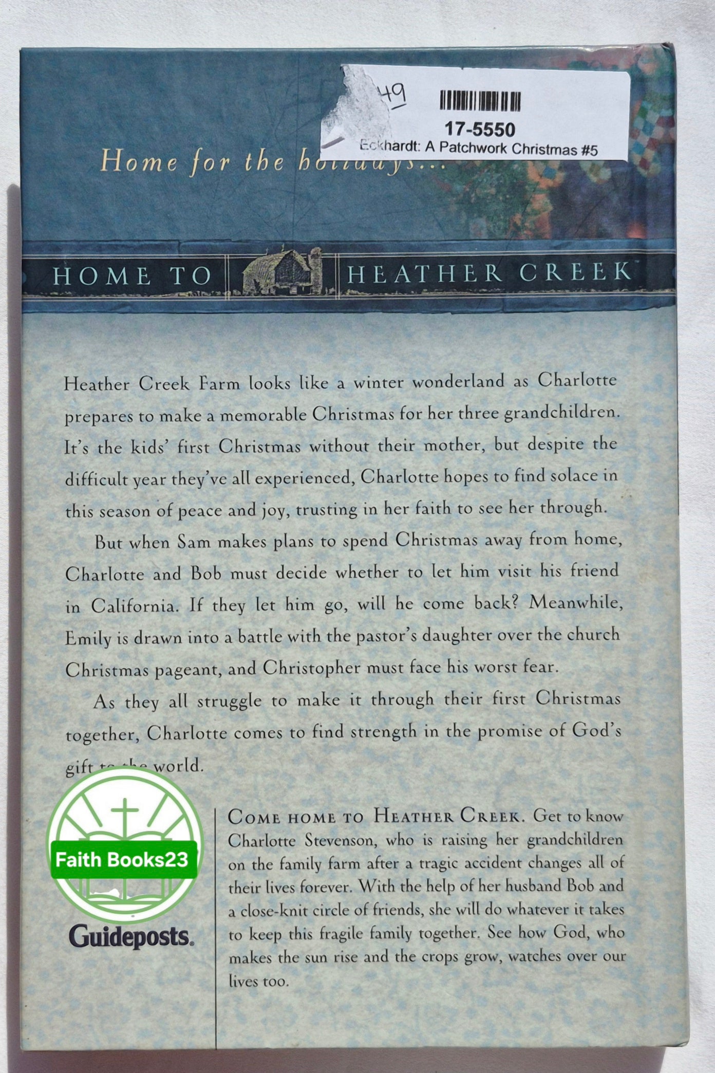 A Patchwork Christmas von Kristin Eckhardt (Home to Heather Creek #5, sehr gut, 2008, geb., 262 Seiten, Guideposts)