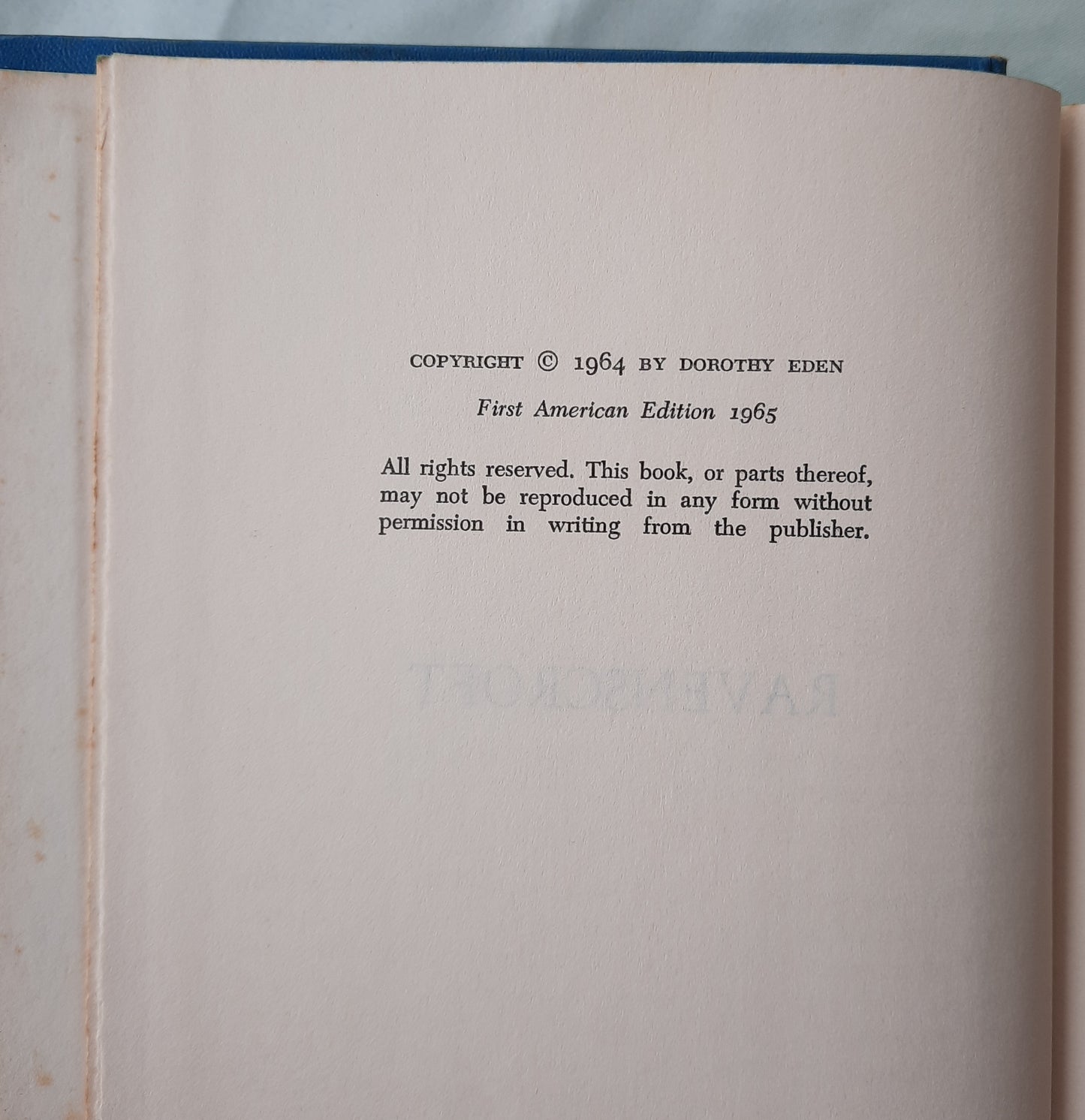 Ravenscroft & Darkwater Two Gothic Novels by Dorothy Eden (Good, 1965, HC, 474 pages, Coward-McCann)