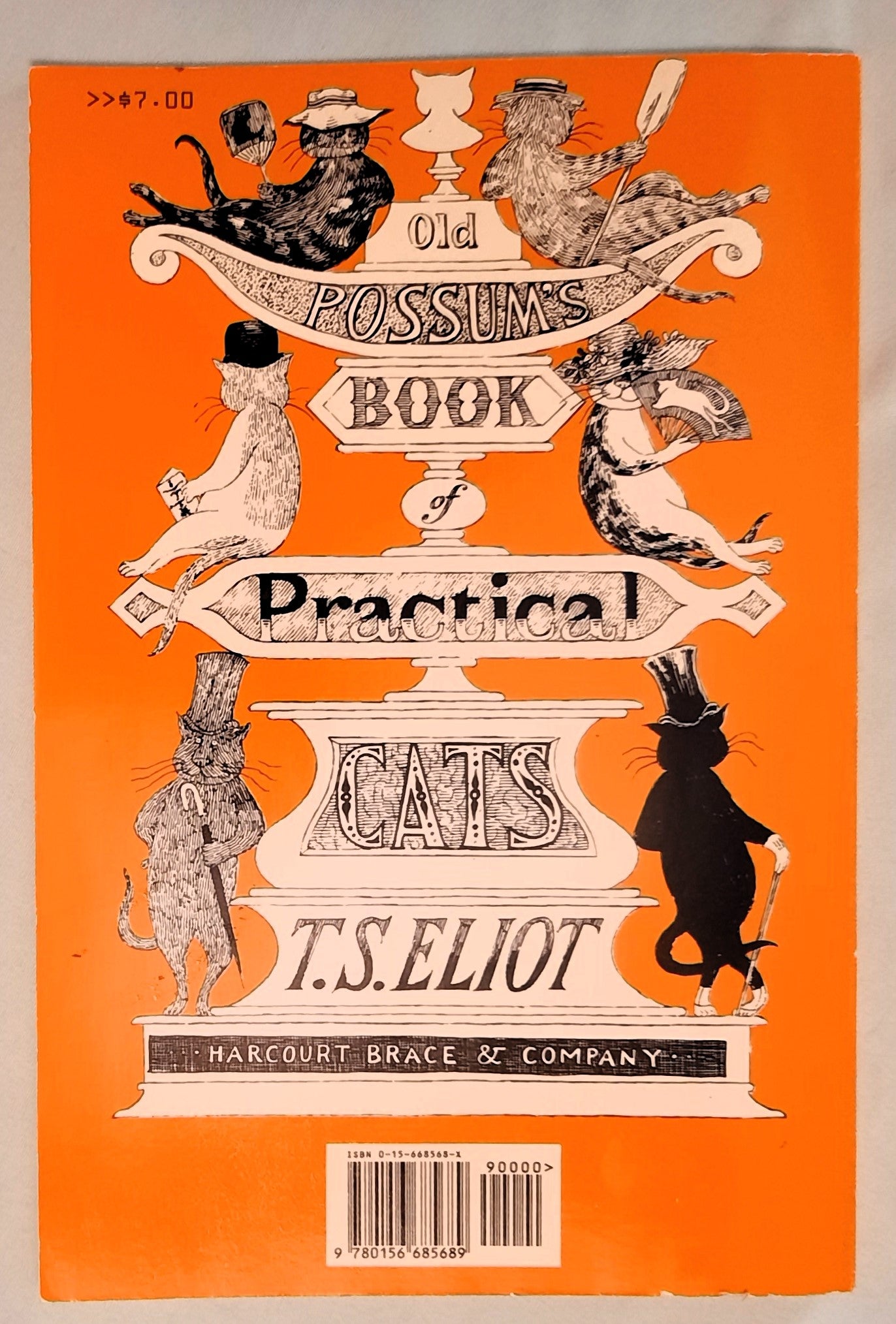 Old Possum's Book of Practical Cats by T.S. Eliot; Edward Gorey (Very good, 1982, Pbk, 56 pages, Harcourt Brace & Co.)