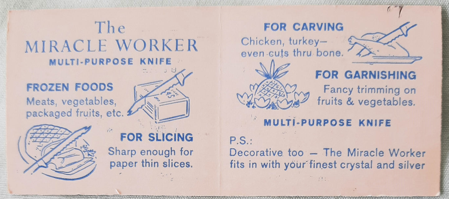 Regent Cutlery Sheffield "The Miracle Worker" Knife and Fork Cutlery Set (Very good, 1960s)