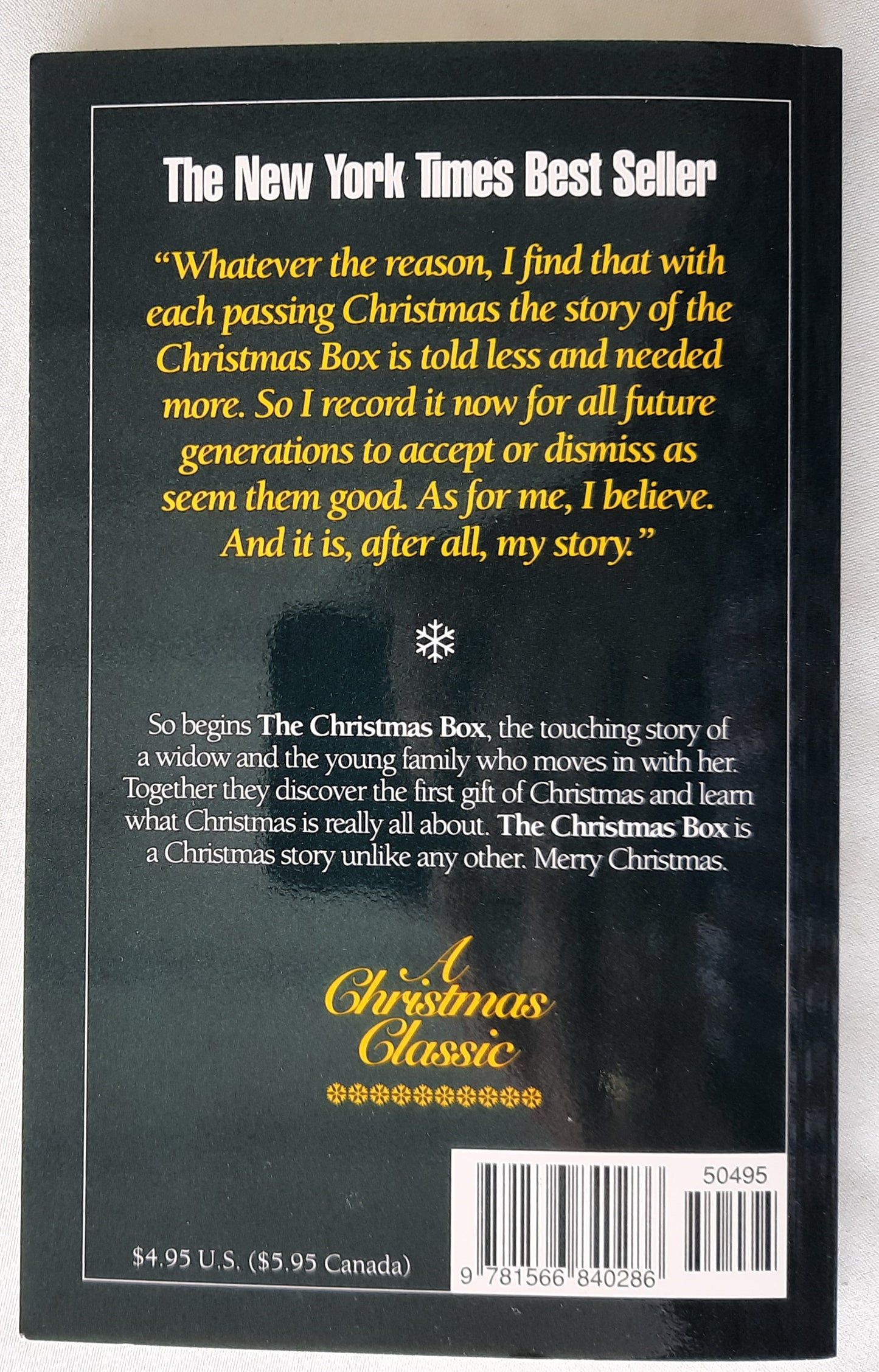 The Christmas Box by Richard Paul Evans (Very good, 1993, 87 pages, Richard Paul Evans Publishing)