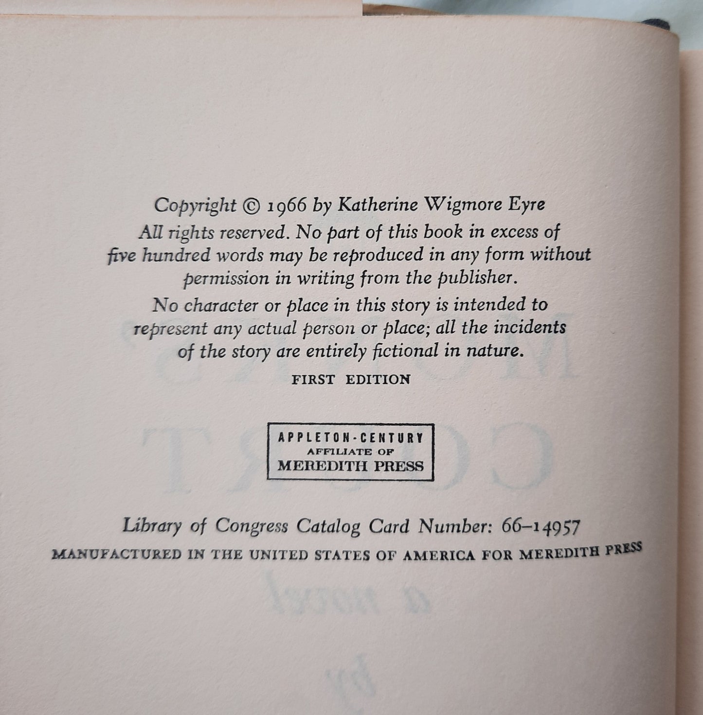 Monks' Court by Katherine Wigmore Eyre (Very Good, 1966, HC, 338 pages, Appleton-Century)
