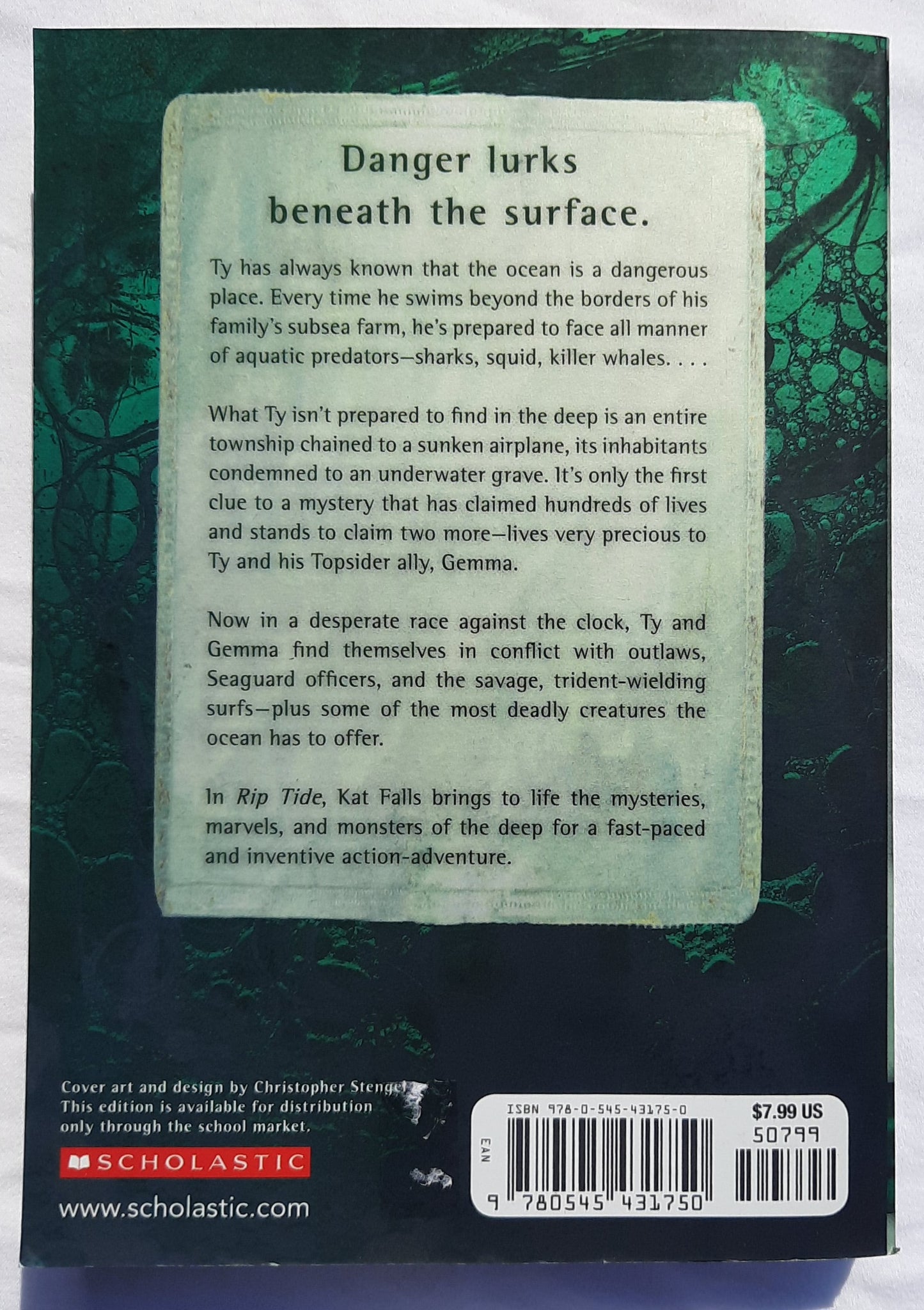 Rip Tide by Kat Falls (Dark Life #2, Very good, 2011, Pbk, 314 pages, Scholastic)