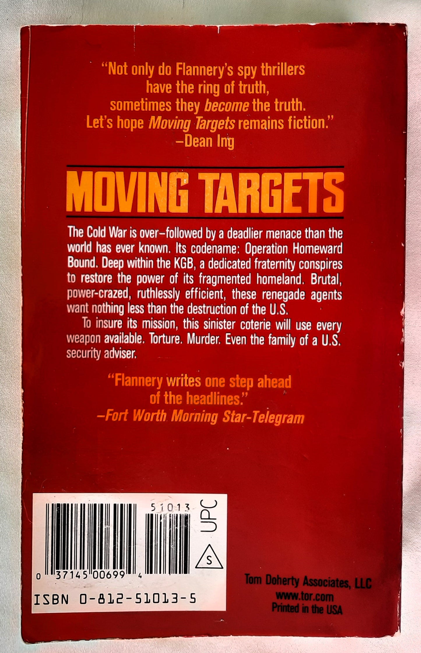 Moving Targets by Sean Flannery (Good, 1992, Pbk, 471 pages, Tor Books)