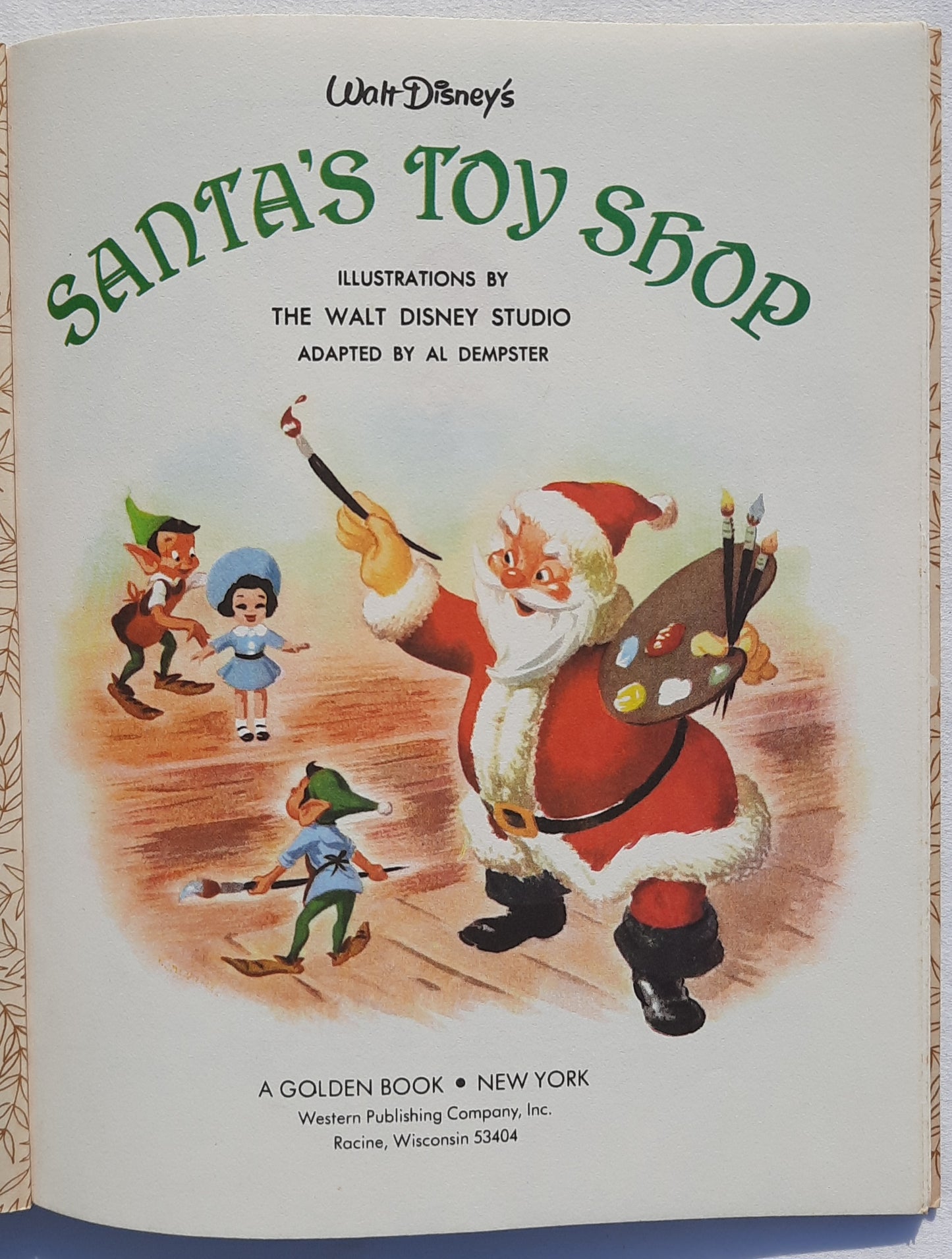 Walt Disney's Santa's Toy Shop by Al Dempster (Very good, 1950, HC, 32 pages, A Golden Book)