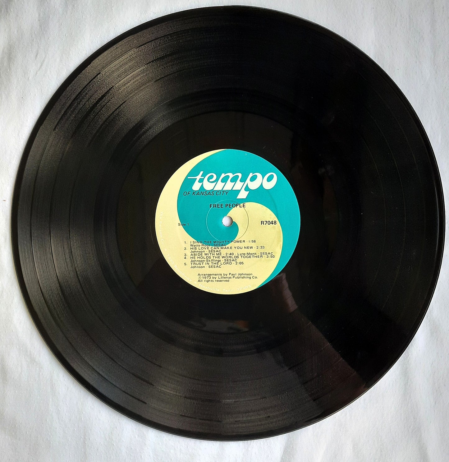 Tempo of Kansas City Free People Christian LP Vinyl Record (R7048, Very Good, 1973, Impact Records)