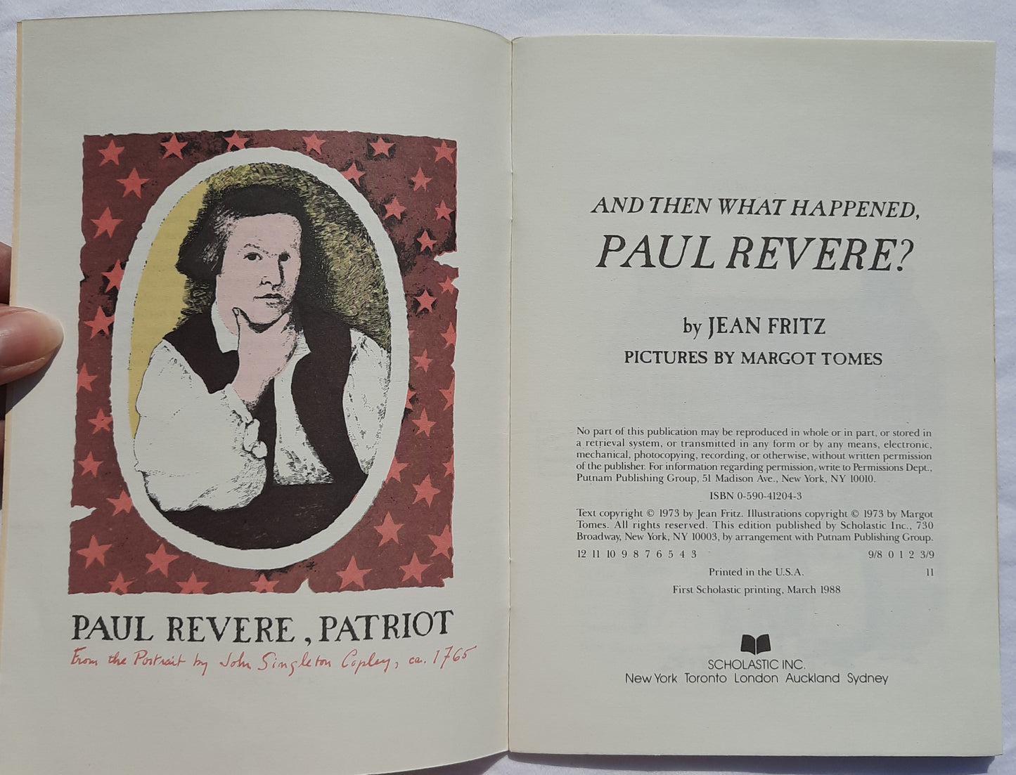 And Then What Happened, Paul Revere? by Jean Fritz (Very good, 1988, Pbk, 45 pages, Scholastic)
