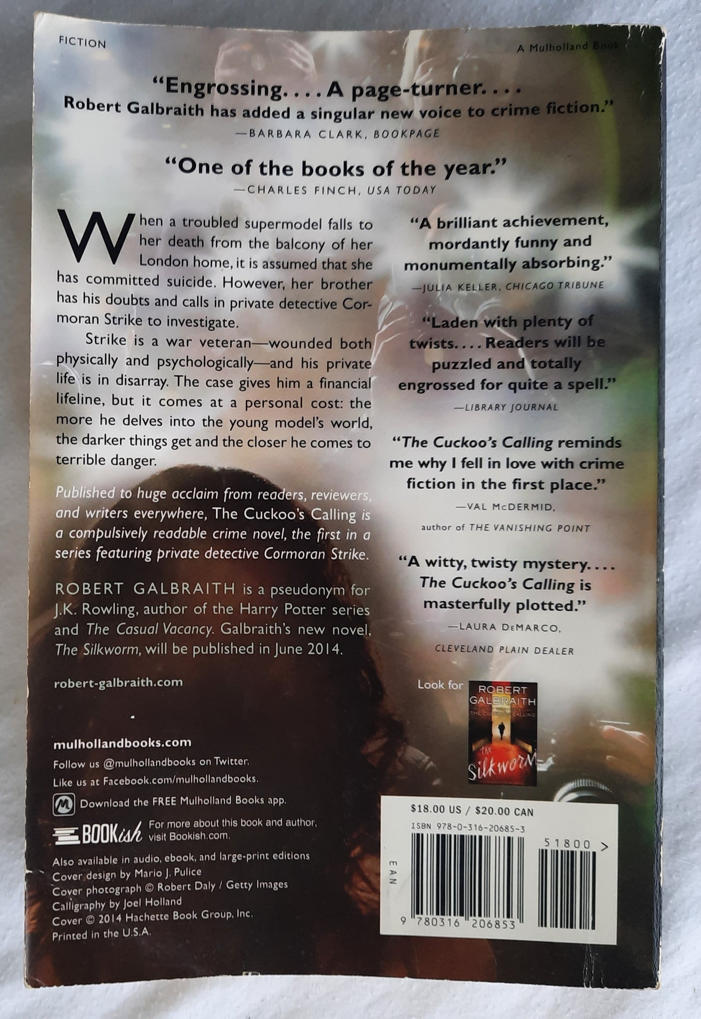 The Cuckoo's Calling by Robert Galbraith (Good, 2013, Pbk, 456 pages, Mullholland Books)